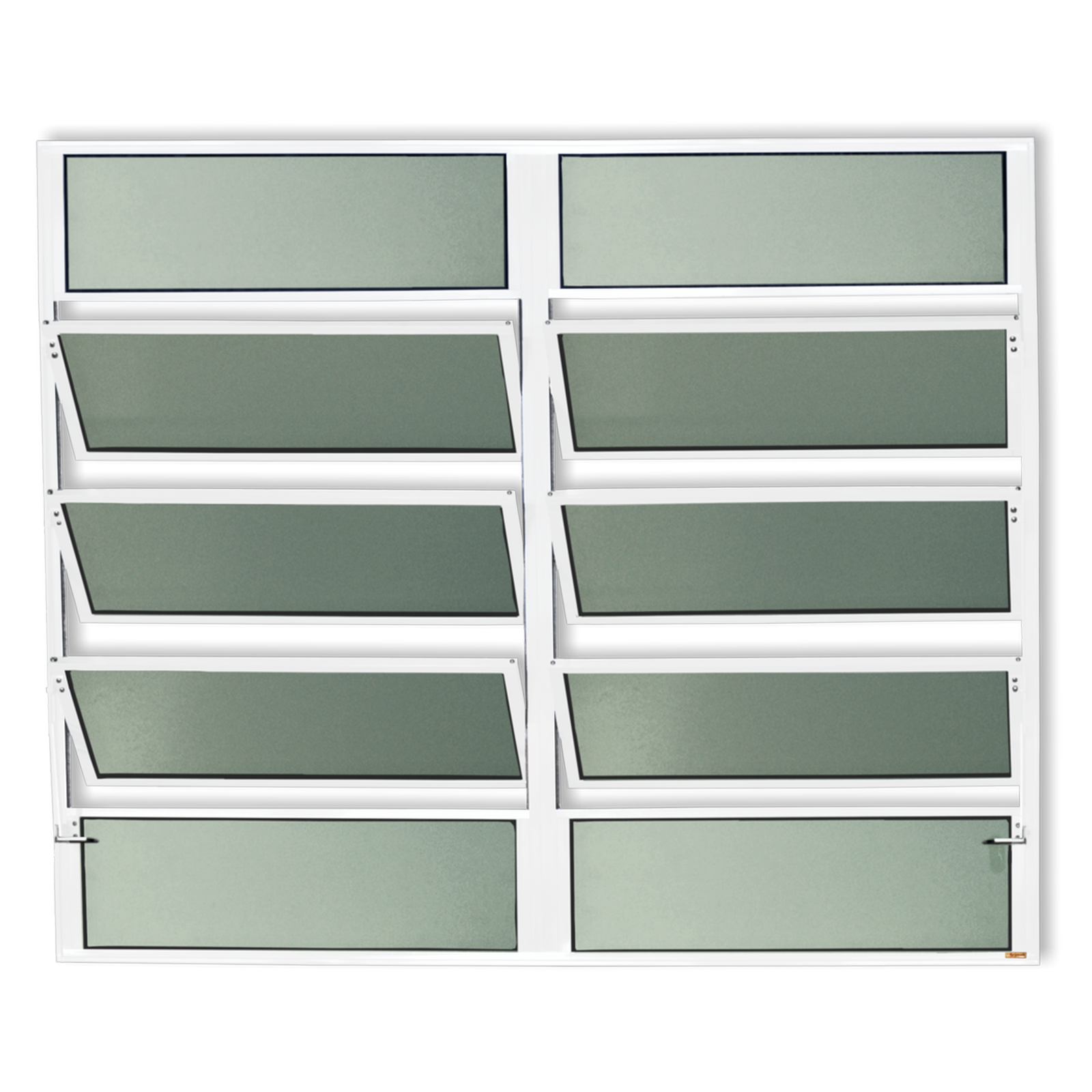 Basculante de Alumínio Plus 2 seções (4F+6M) branco