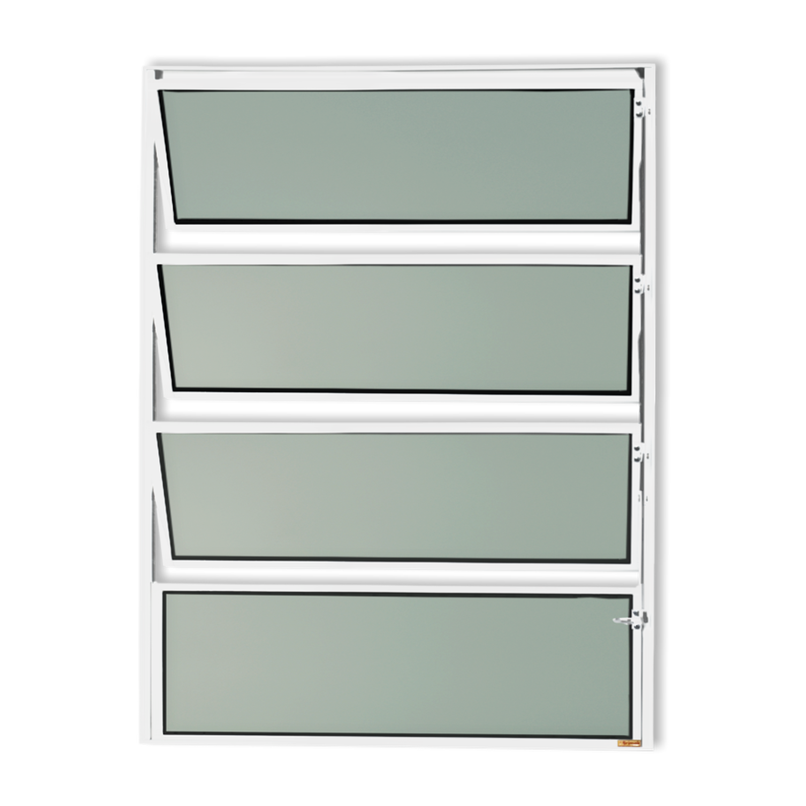 Basculante de Alumínio Master 1 seção (1F+3M) branco