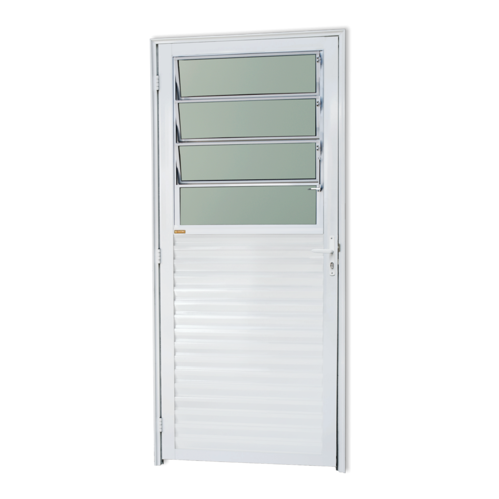 Porta de Alumínio Basculante Linha Super-25 branco