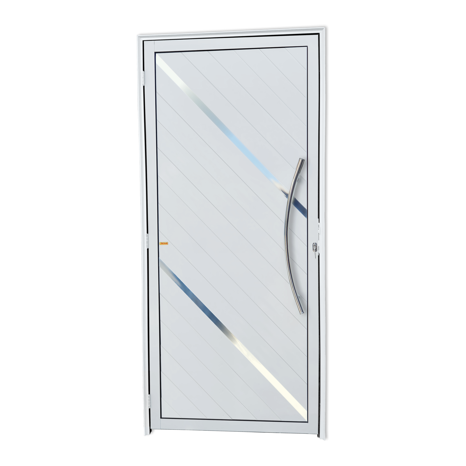 Porta de Alumínio Duna c/Puxador Linha Super-25 branco