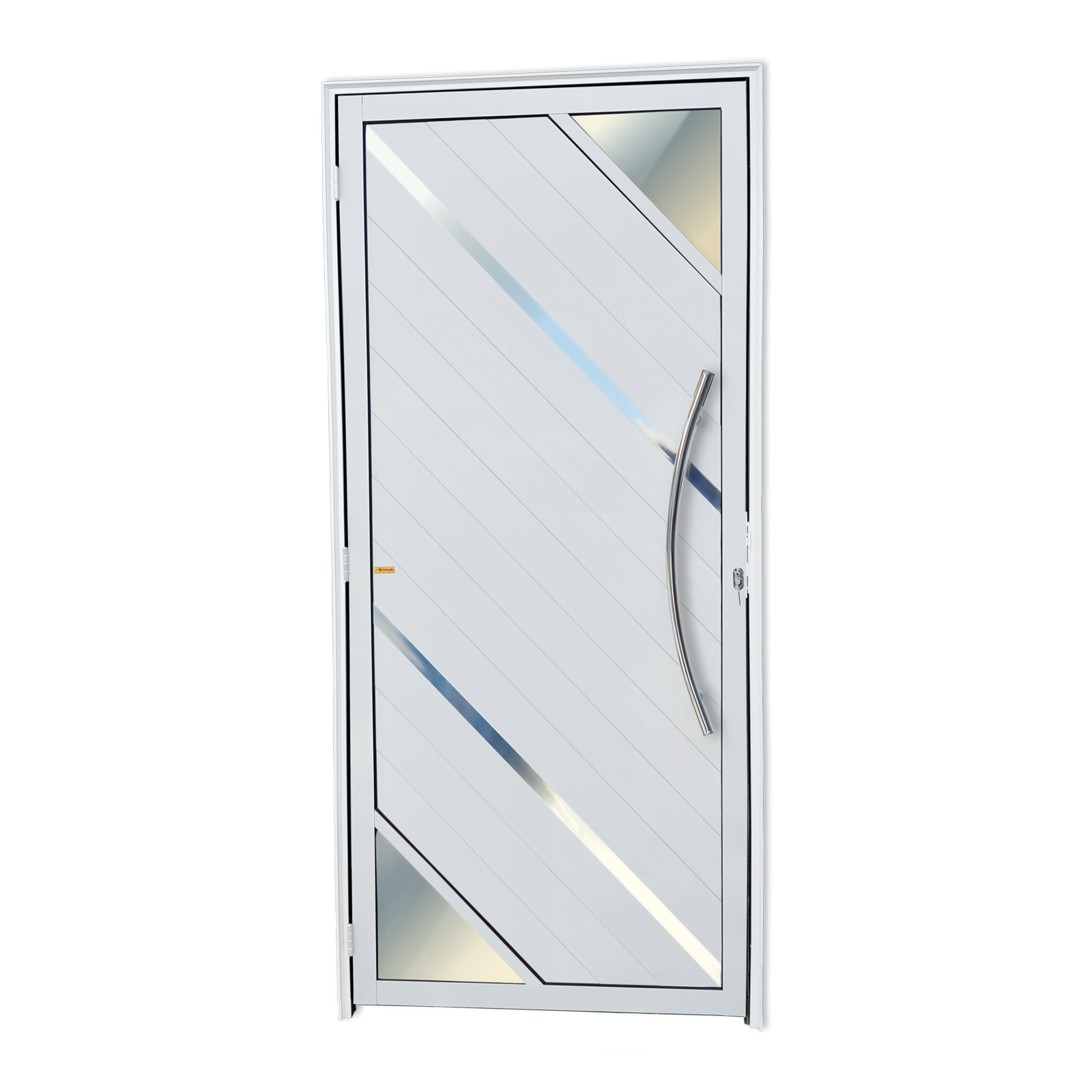 Porta de Alumínio Oasis c/Puxador Linha Super-25 branco