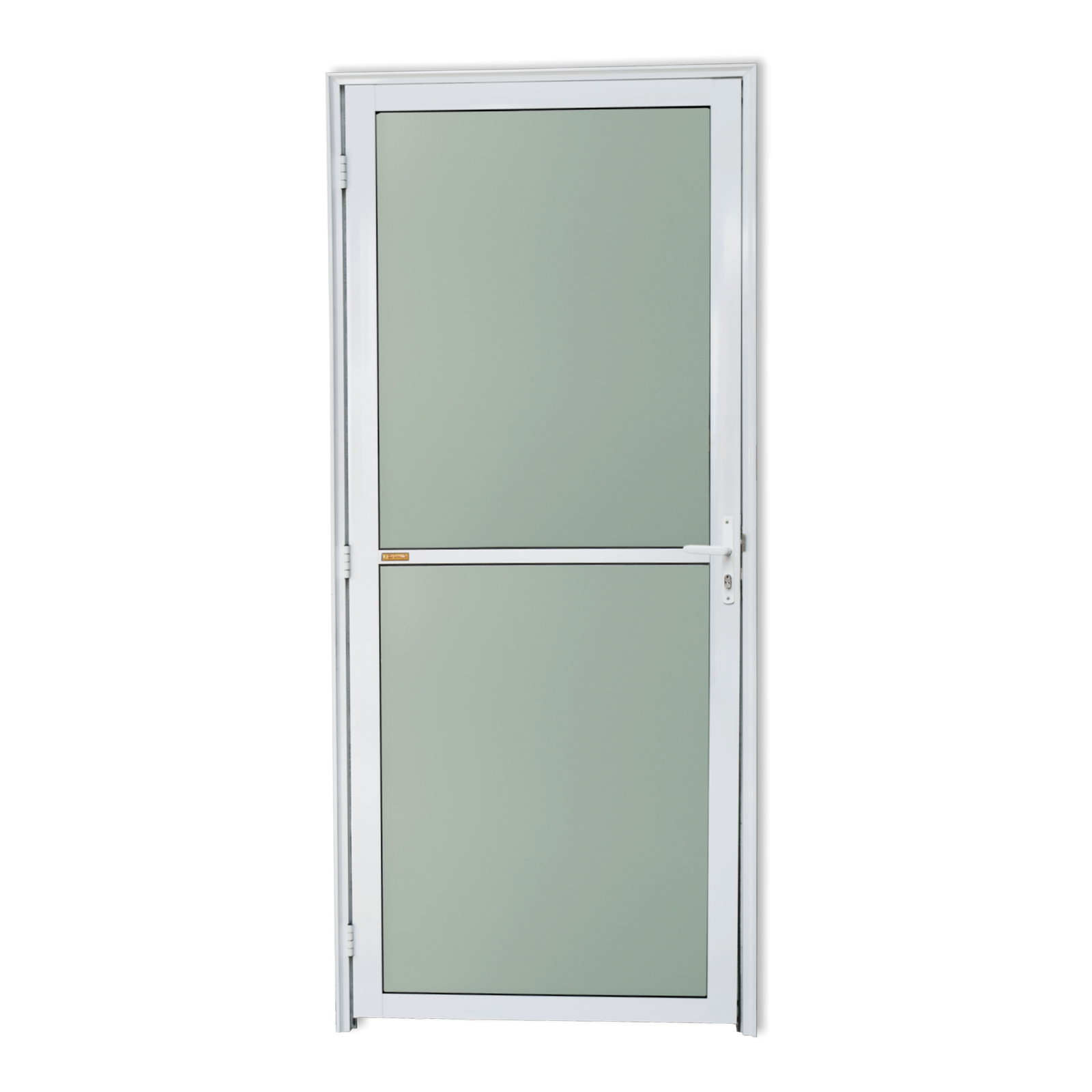 Porta de Alumínio Vidrão Linha Super-25 branco