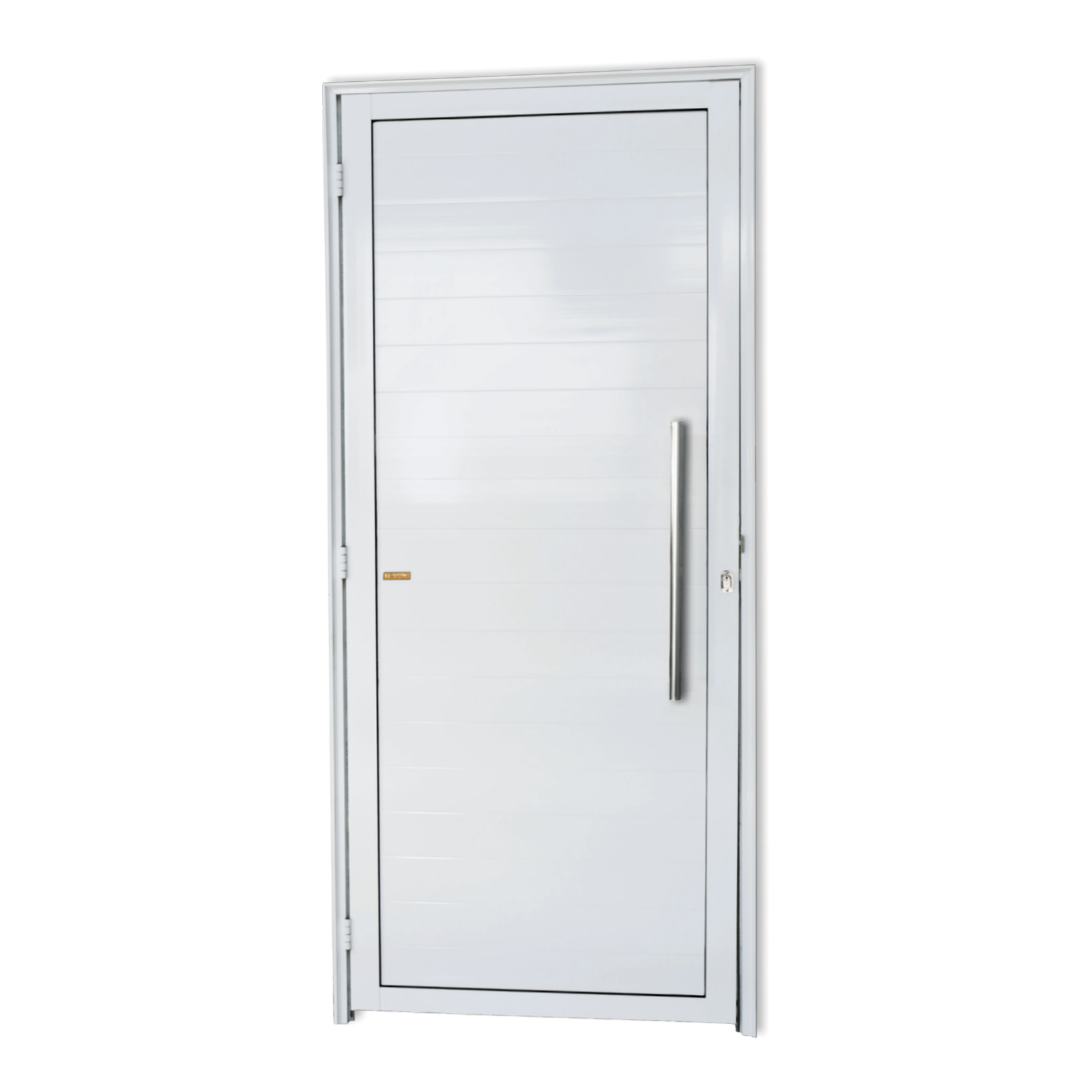 Porta de Alumínio Lambril c/Puxador Linha Super-25 branco