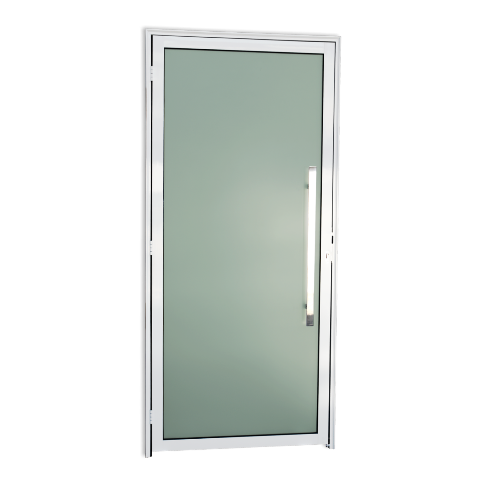 Porta de Alumínio Murano c/Puxador Linha Super-25 branco
