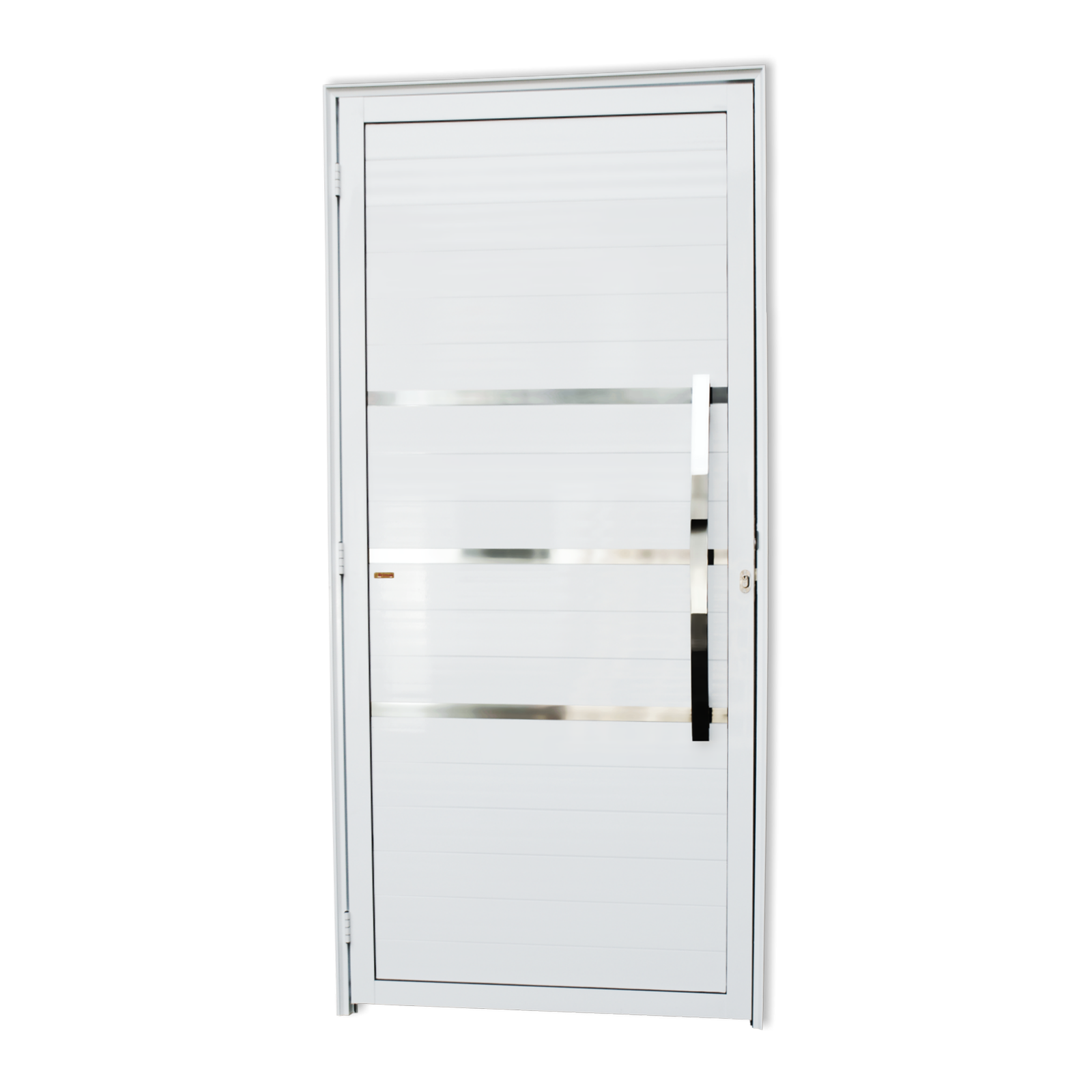 Porta de Alumínio Evolution c/Puxador Linha Super-25 branco
