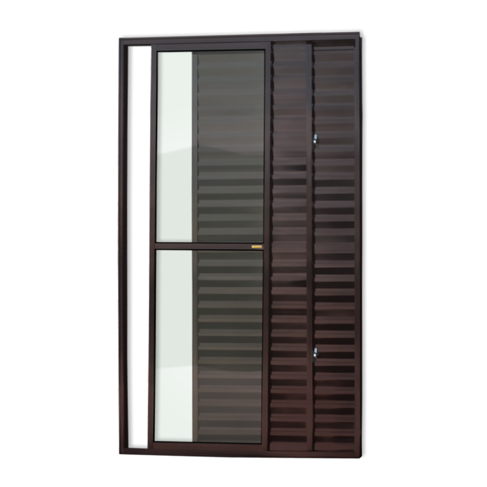 Porta Balcão de Alumínio 3 Folhas corten