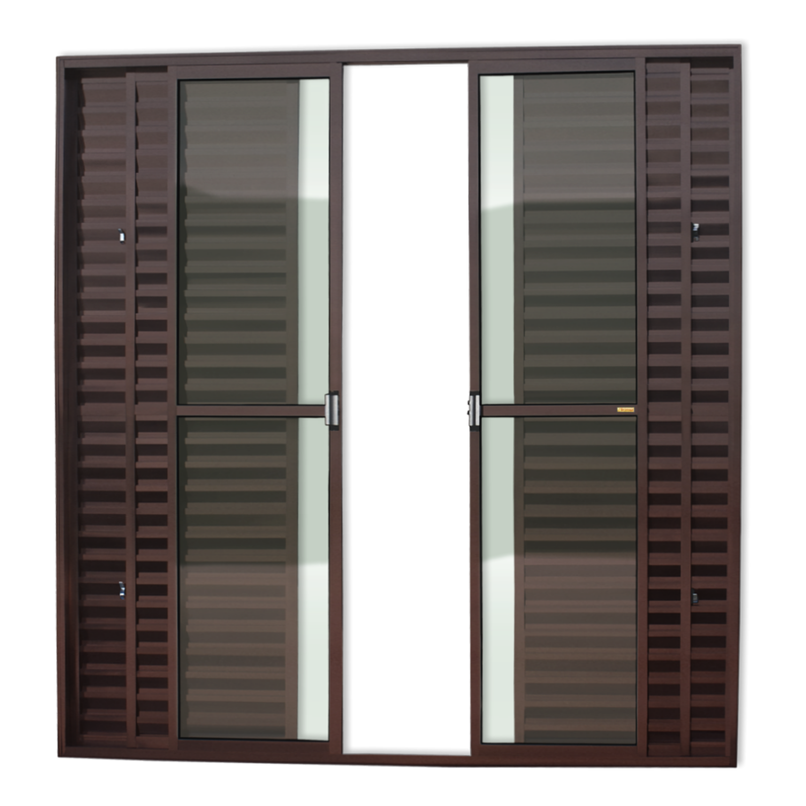 Porta Balcão de Alumínio 6 Folhas corten