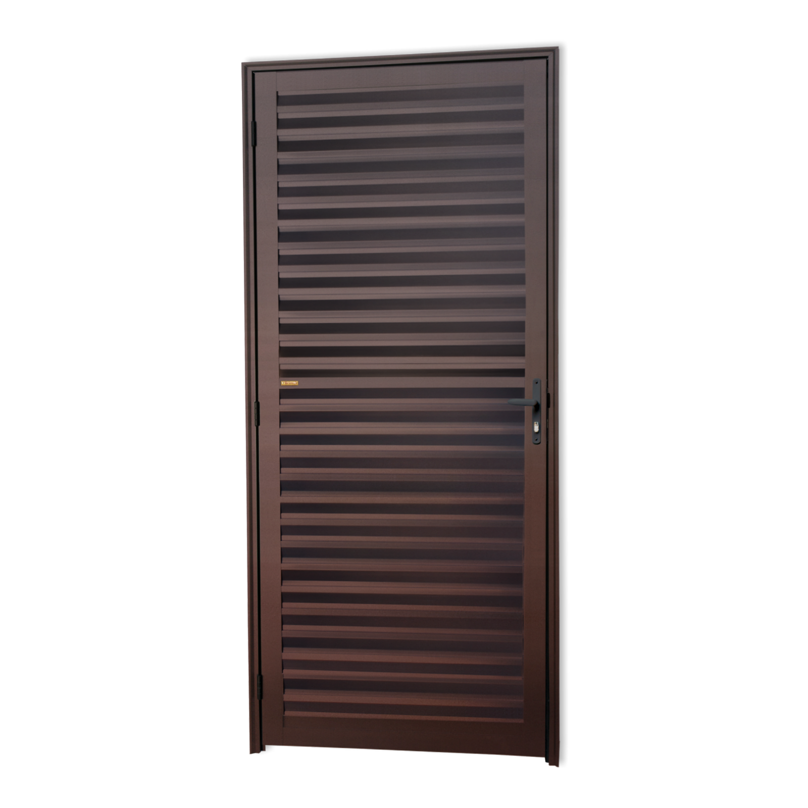 Porta de Alumínio Fechada Linha Super-25 corten