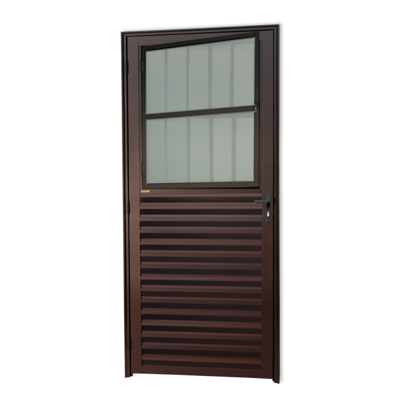 Porta de Alumínio Sala Linha Super-25 corten