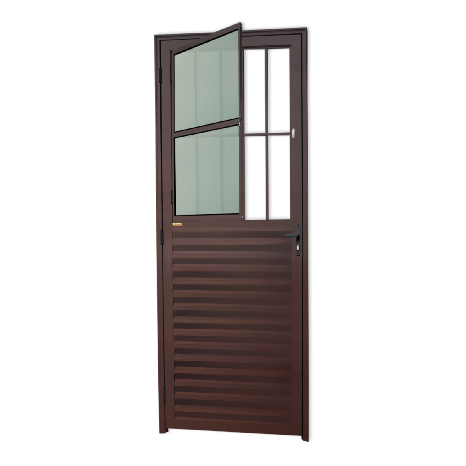 Porta de Alumínio Sala Linha L-25 corten