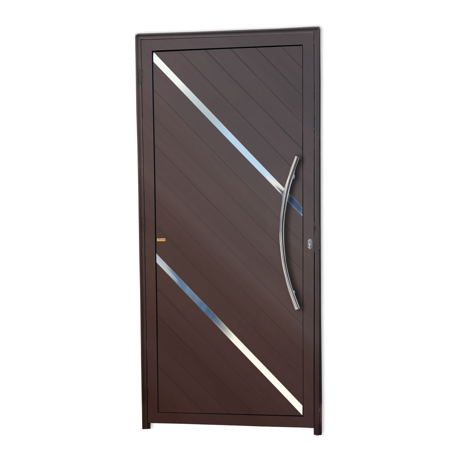 Porta de Alumínio Duna c/Puxador Linha Super-25 corten