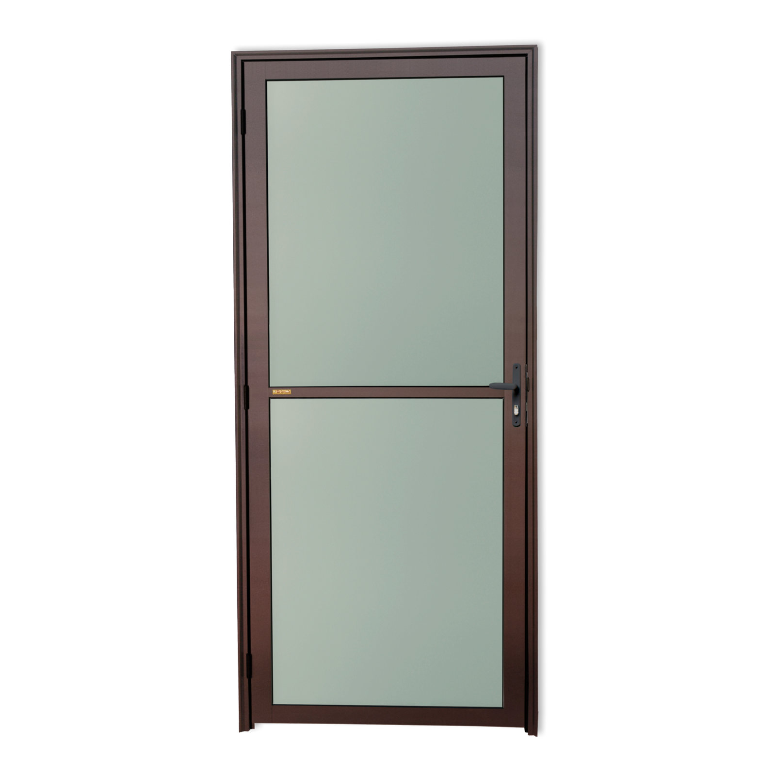 Porta de Alumínio Vidrão Linha Super-25 corten