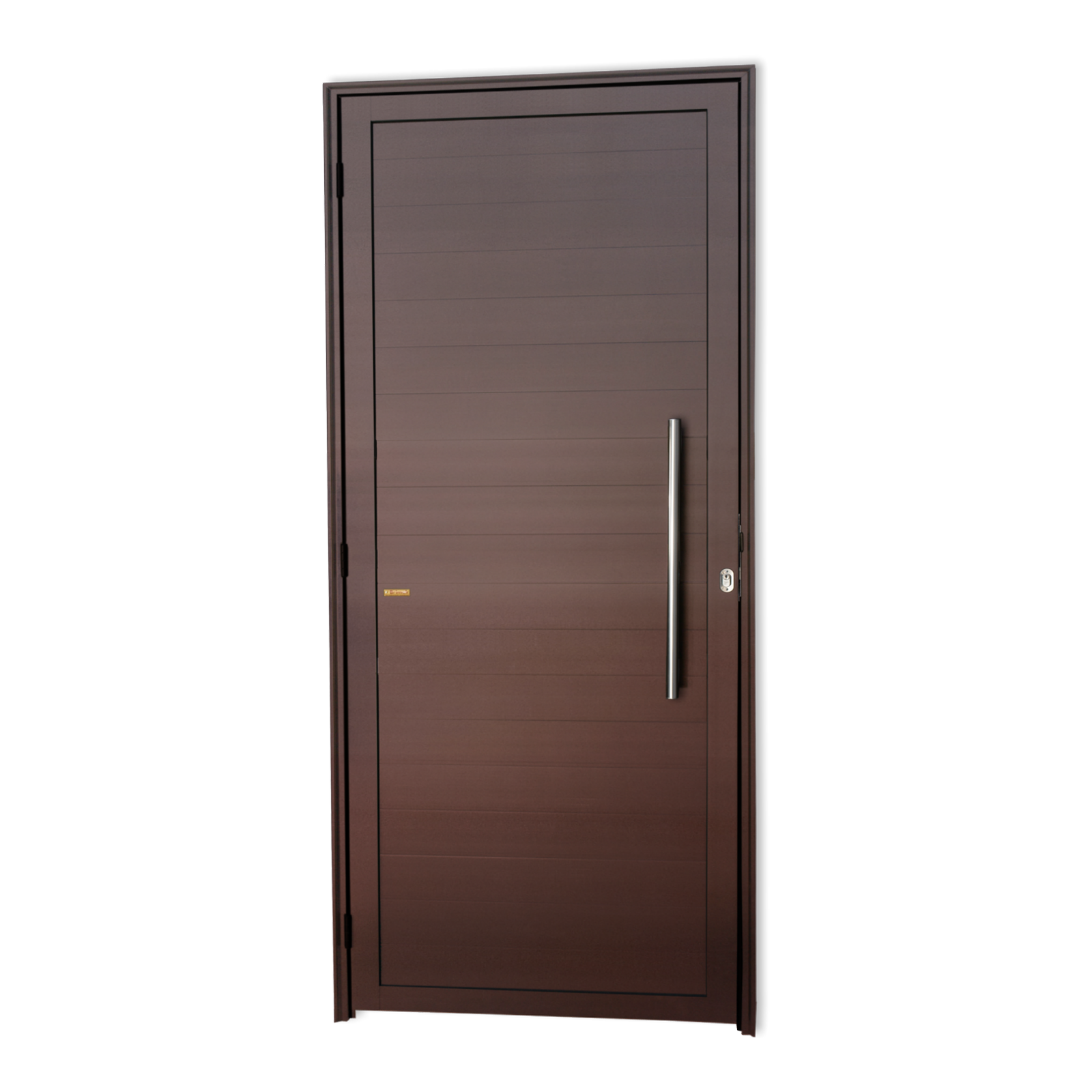 Porta de Alumínio Lambril c/Puxador Linha Super-25 corten