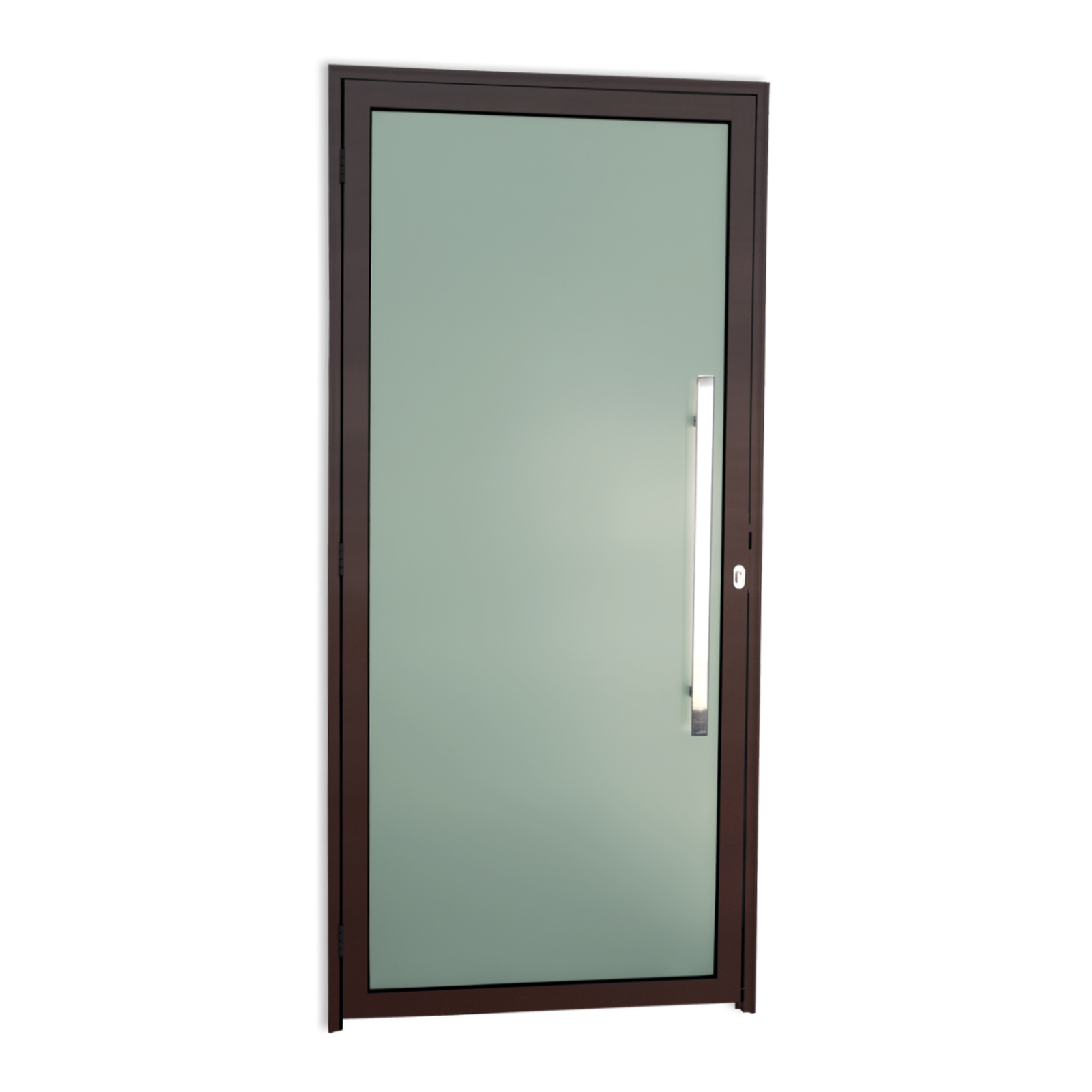 Porta de Alumínio Murano c/Puxador Linha Super-25 corten