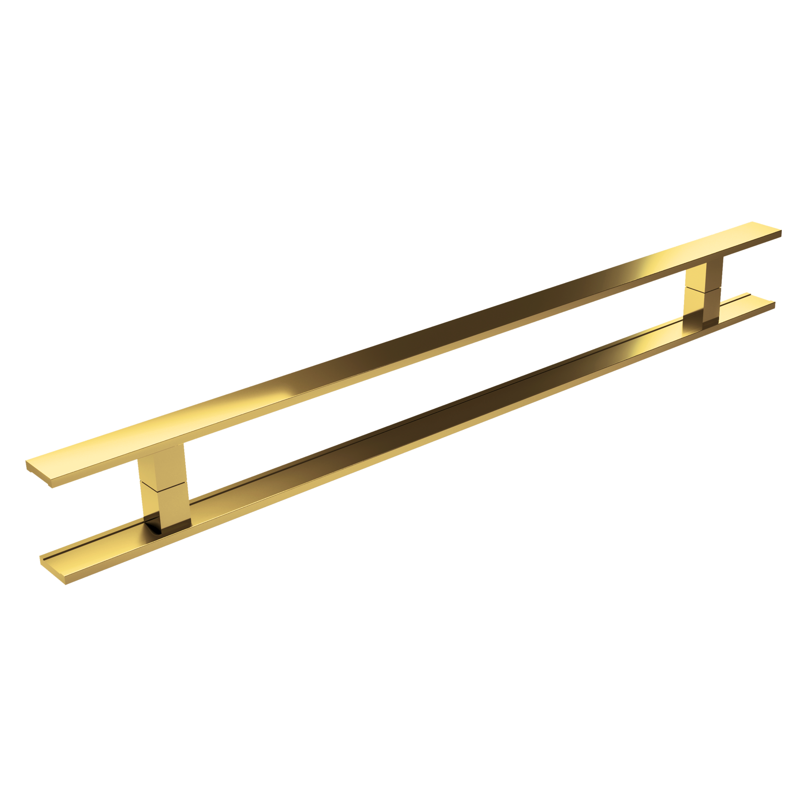 Porta Pivotante de Alumínio Visione c/Puxador Linha Super-25 preto dourado