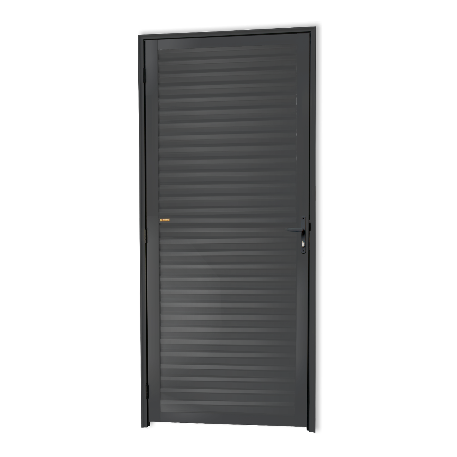 Porta de Alumínio Fechada Linha Super-25 cinza