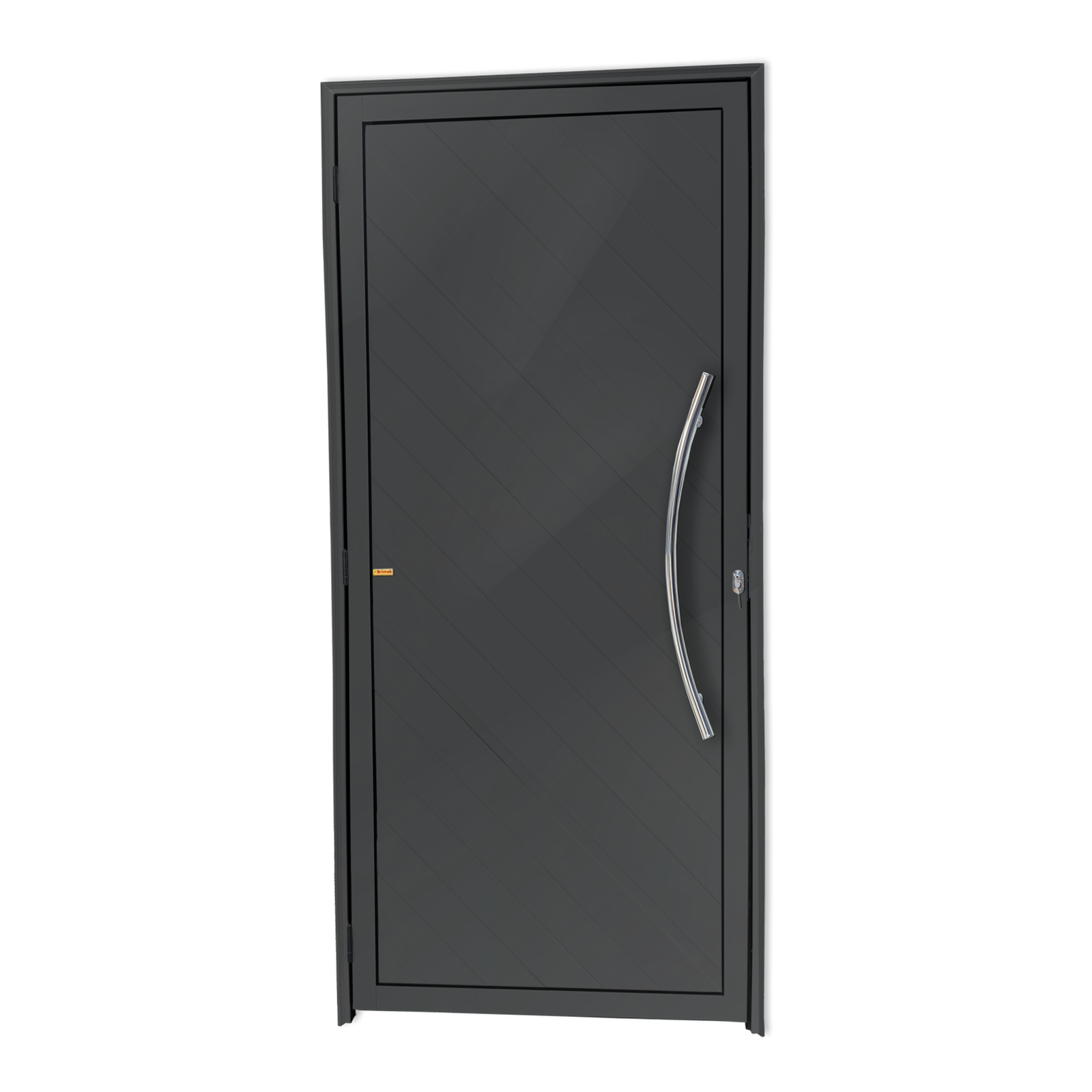 Porta de Alumínio Savana c/Puxador Linha Super-25 cinza