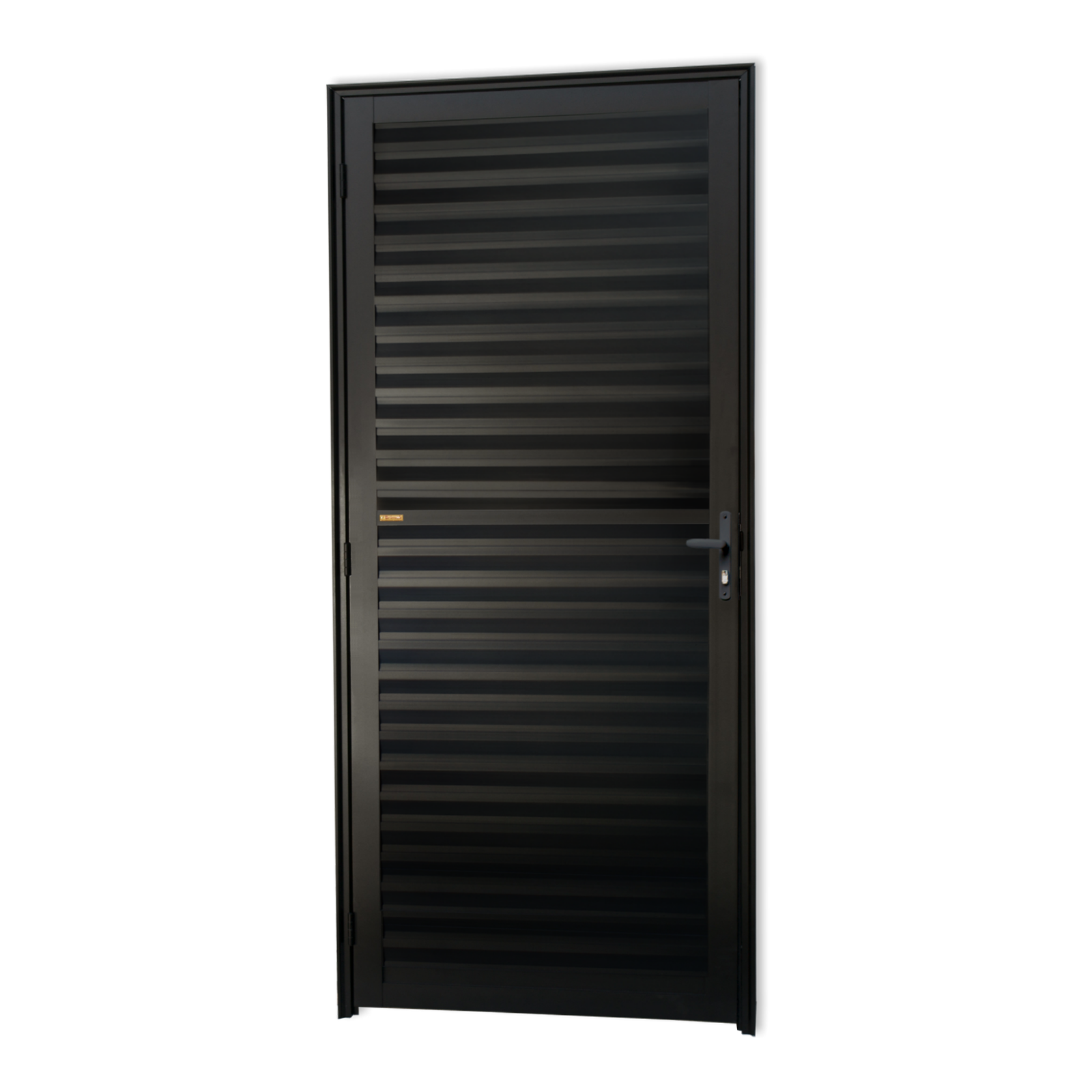 Porta de Alumínio Fechada Linha Super-25 preto