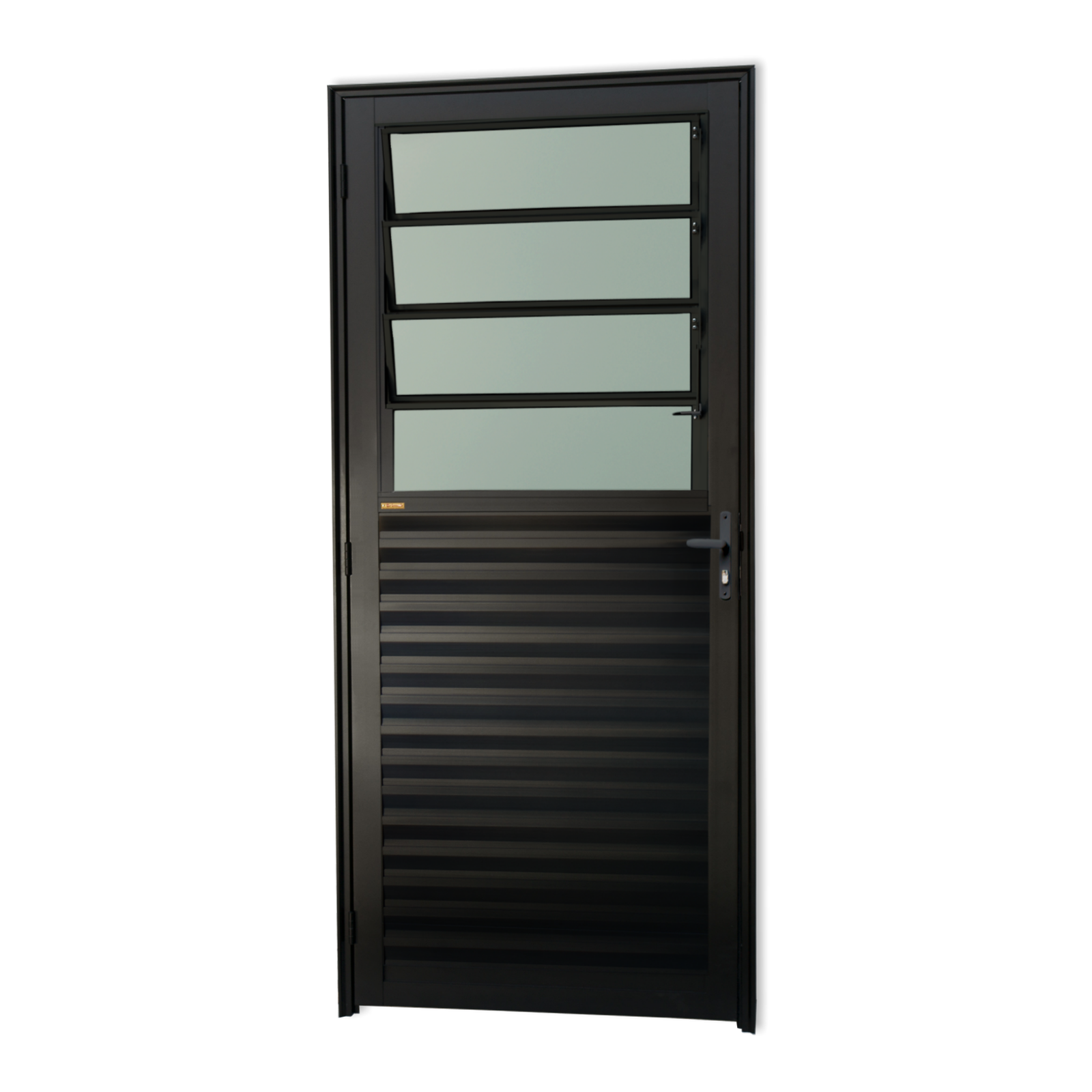 Porta de Alumínio Basculante Linha Super-25 preto