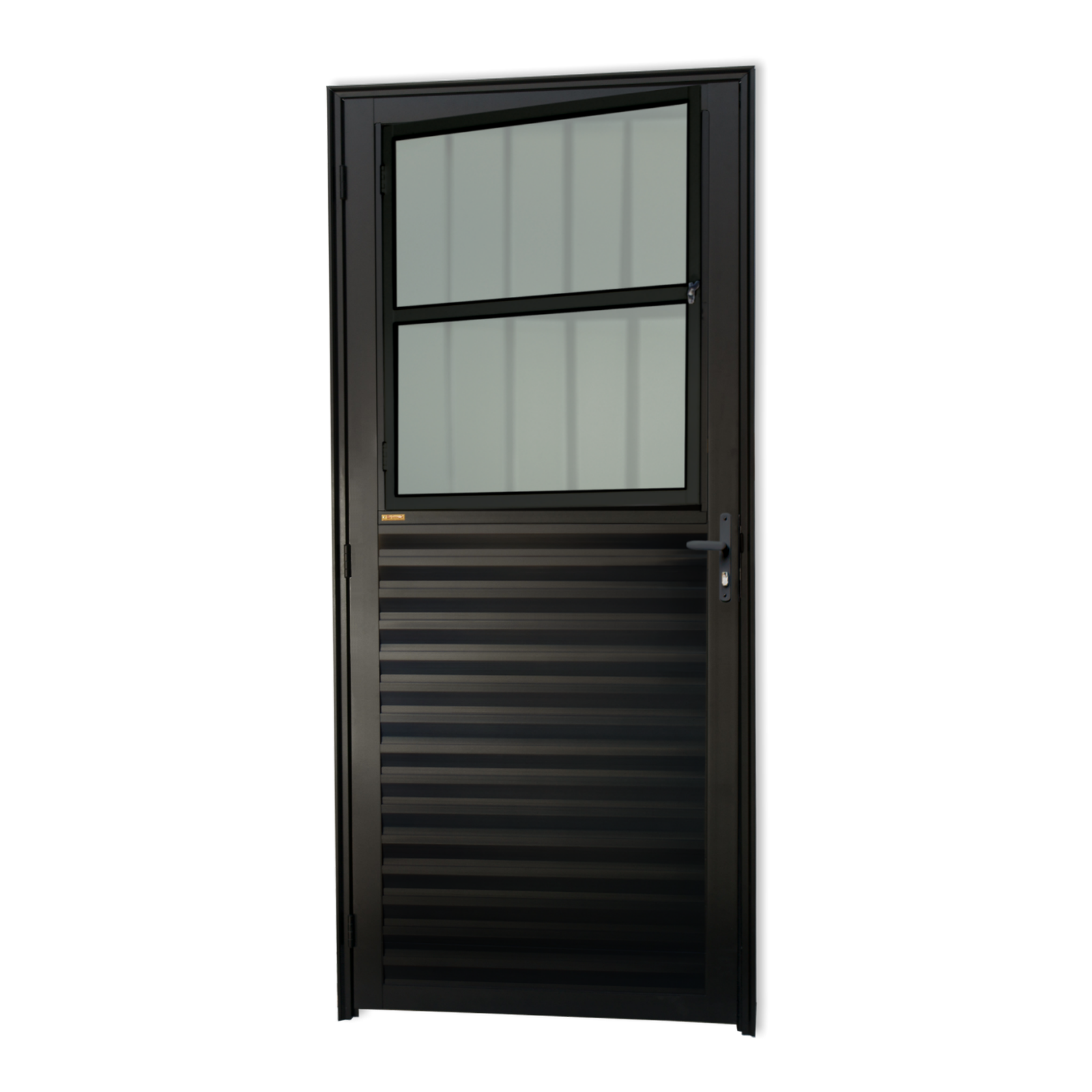 Porta de Alumínio Sala Linha Super-25 preto