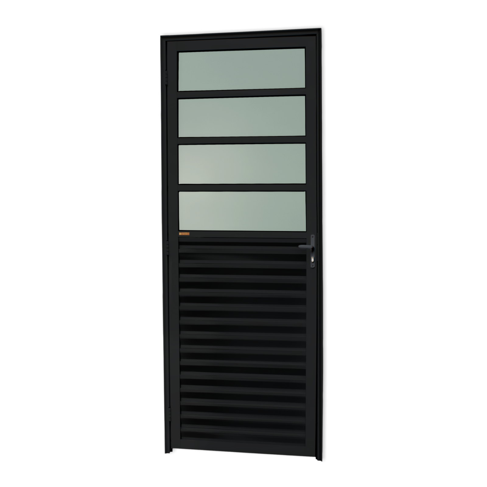 Porta de Alumínio Cozinha Linha L-25 preto