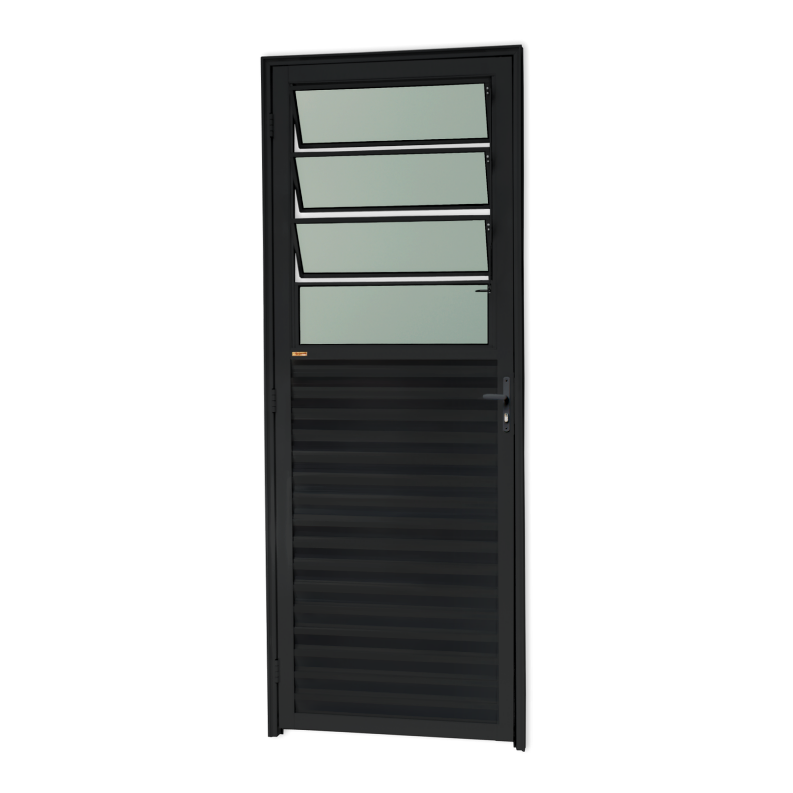 Porta de Alumínio Basculante Linha L-25 preto