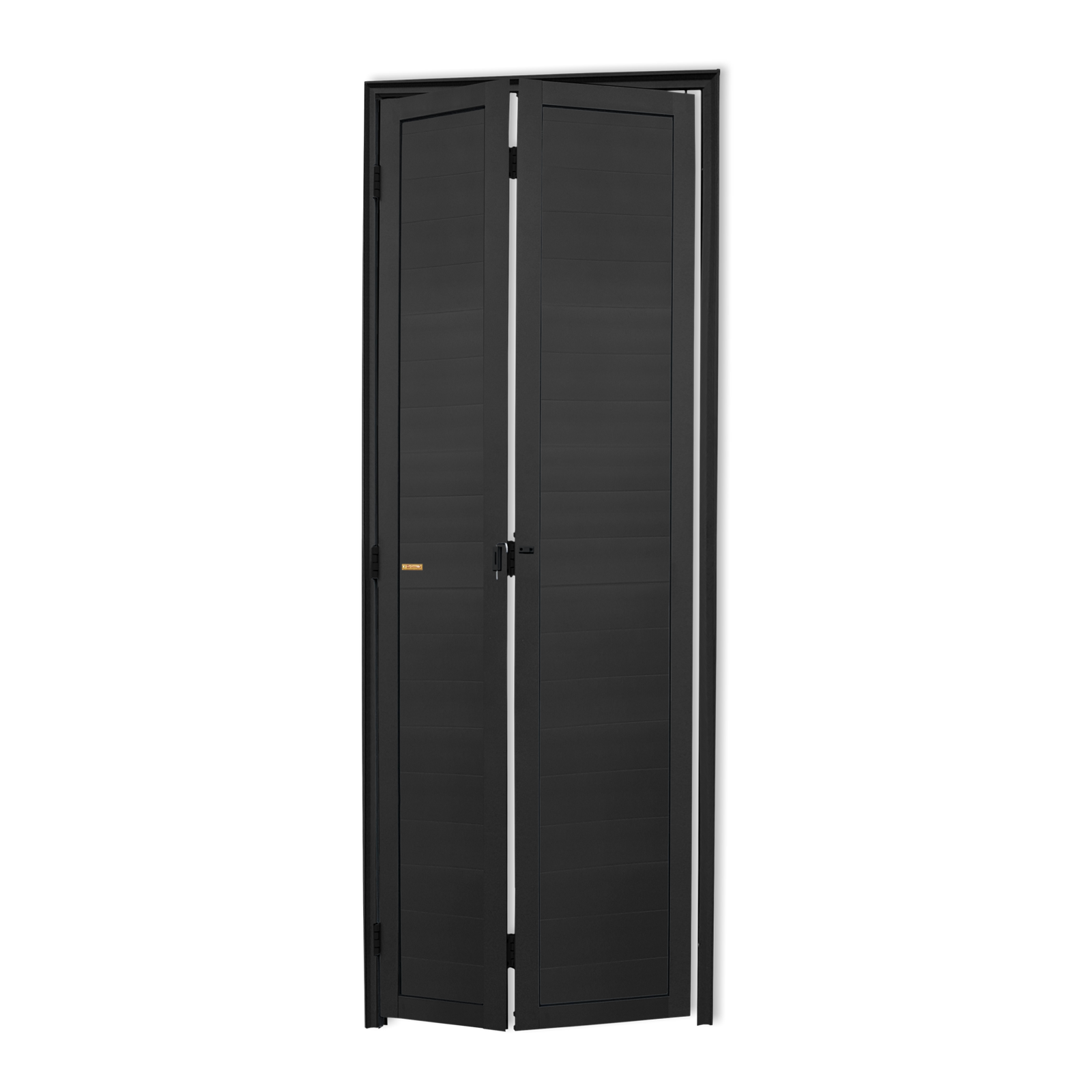 Porta de Alumínio Camarão Lambril Linha L-25 preto