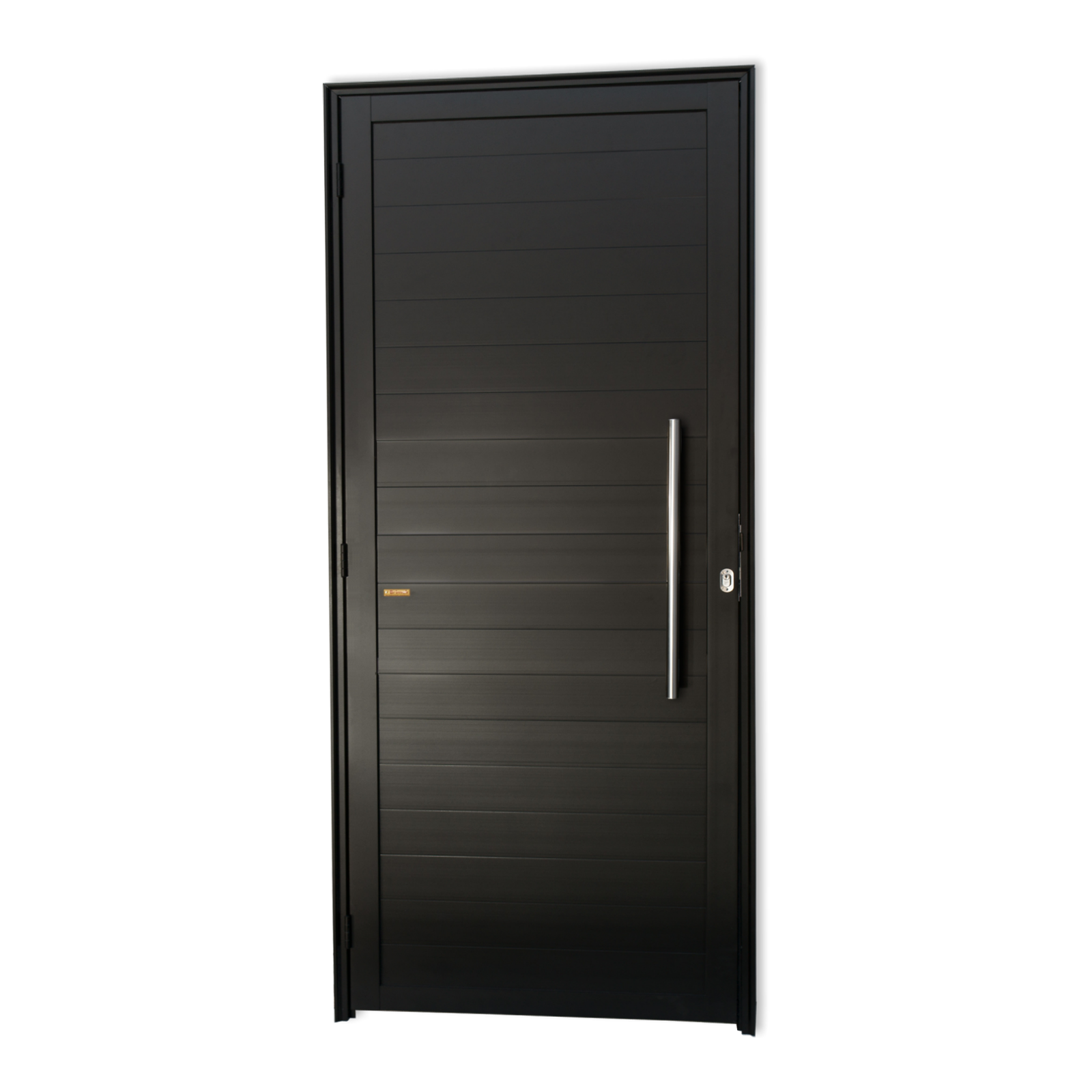 Porta de Alumínio Lambril c/Puxador Linha Super-25 preto