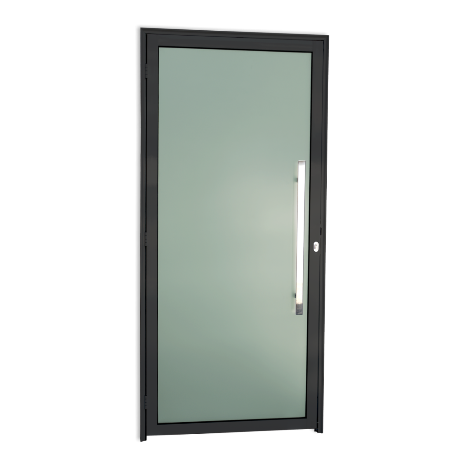 Porta de Alumínio Murano c/Puxador Linha Super-25 preto