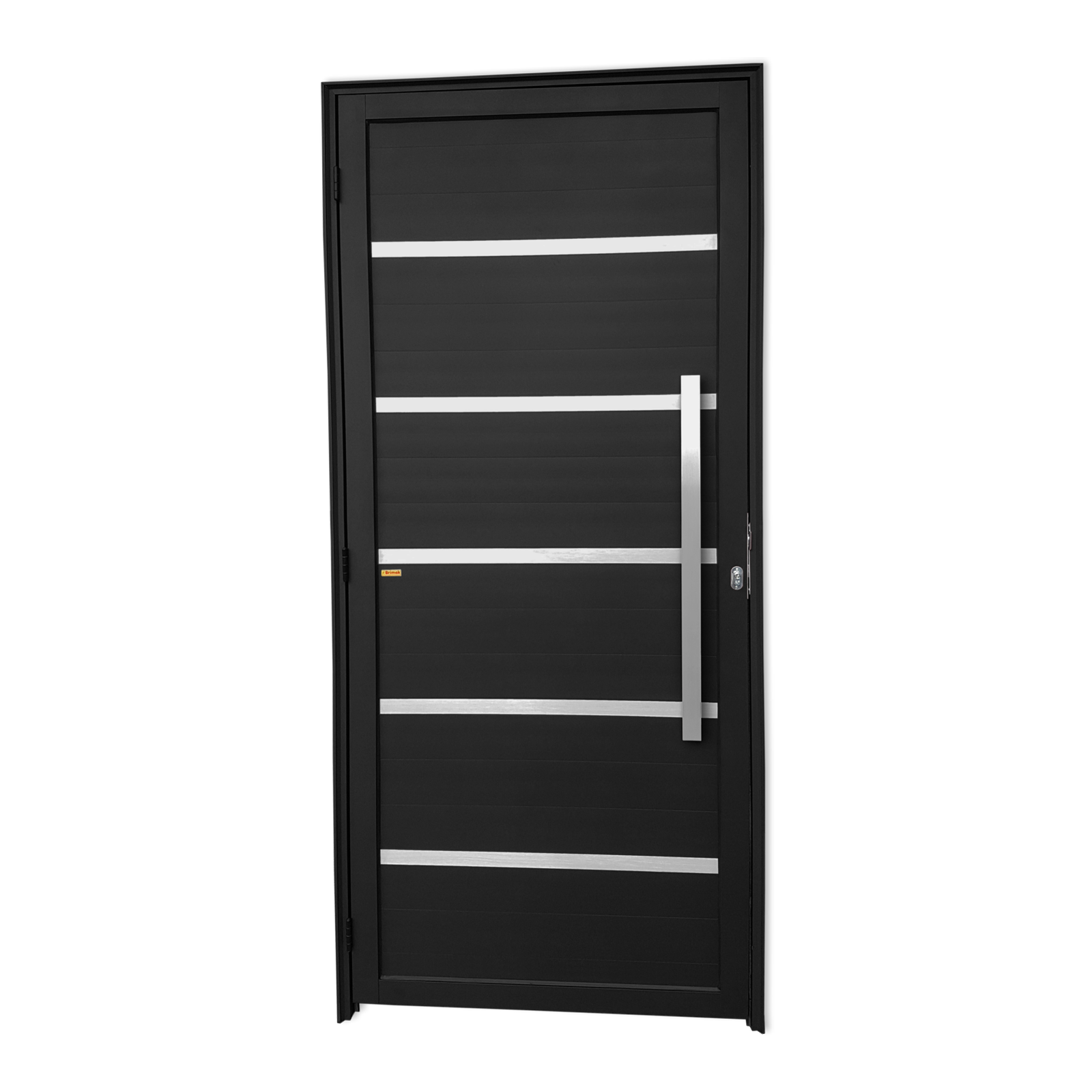 Porta de Alumínio Premium c/Puxador Linha Super-25 preto