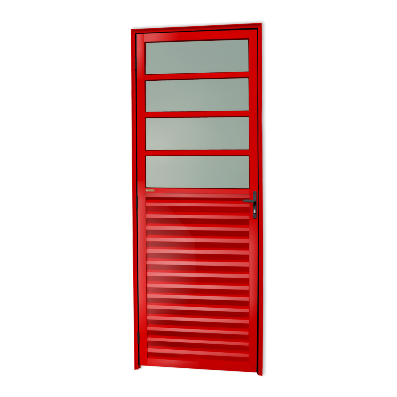 Porta de Alumínio Cozinha Linha L-25 vermelho