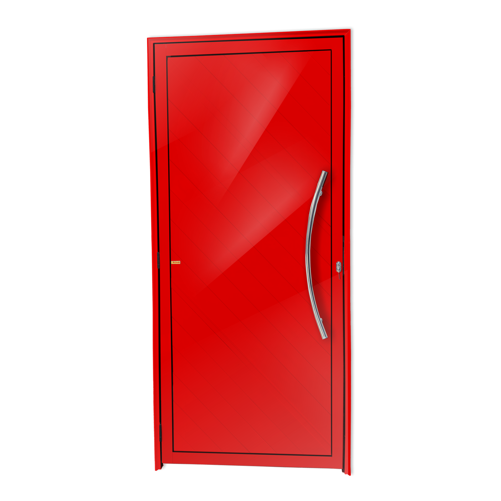 Porta de Alumínio Savana c/Puxador Linha Super-25 vermelho