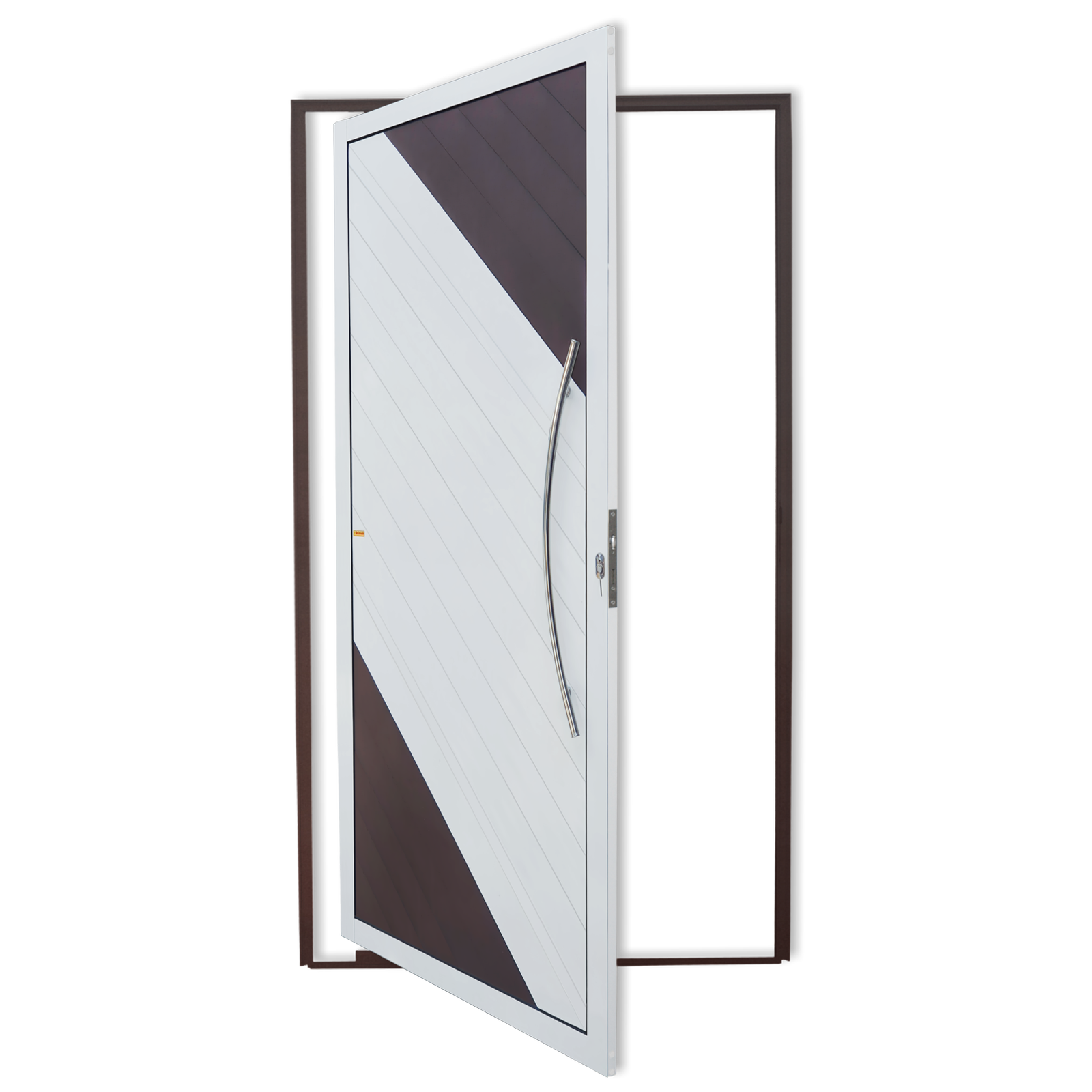 Porta Pivotante de Alumínio Savana c/Puxador Linha Super-25 mix corten