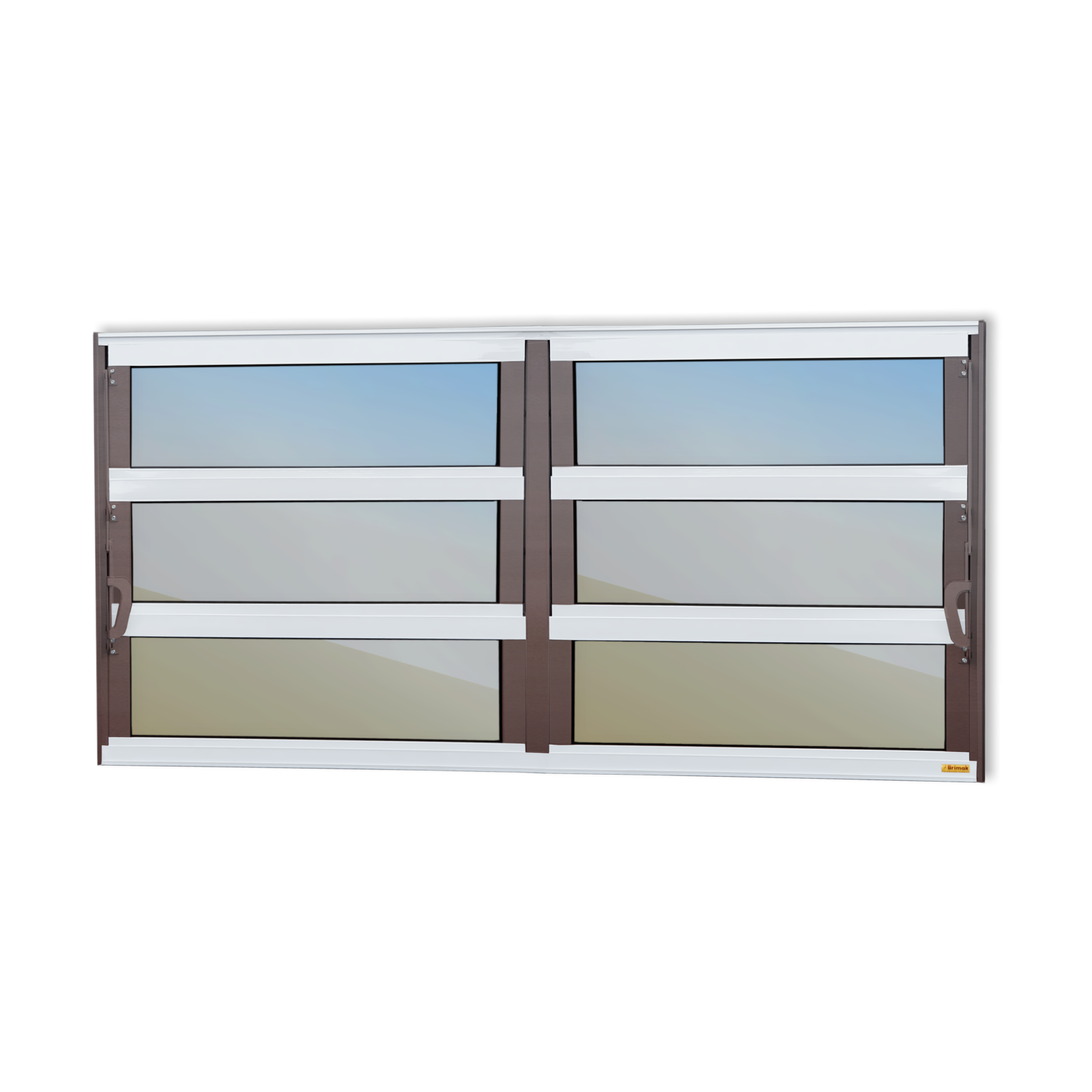 Basculante de Alumínio Elite 2 seções (2F+4M) mix corten