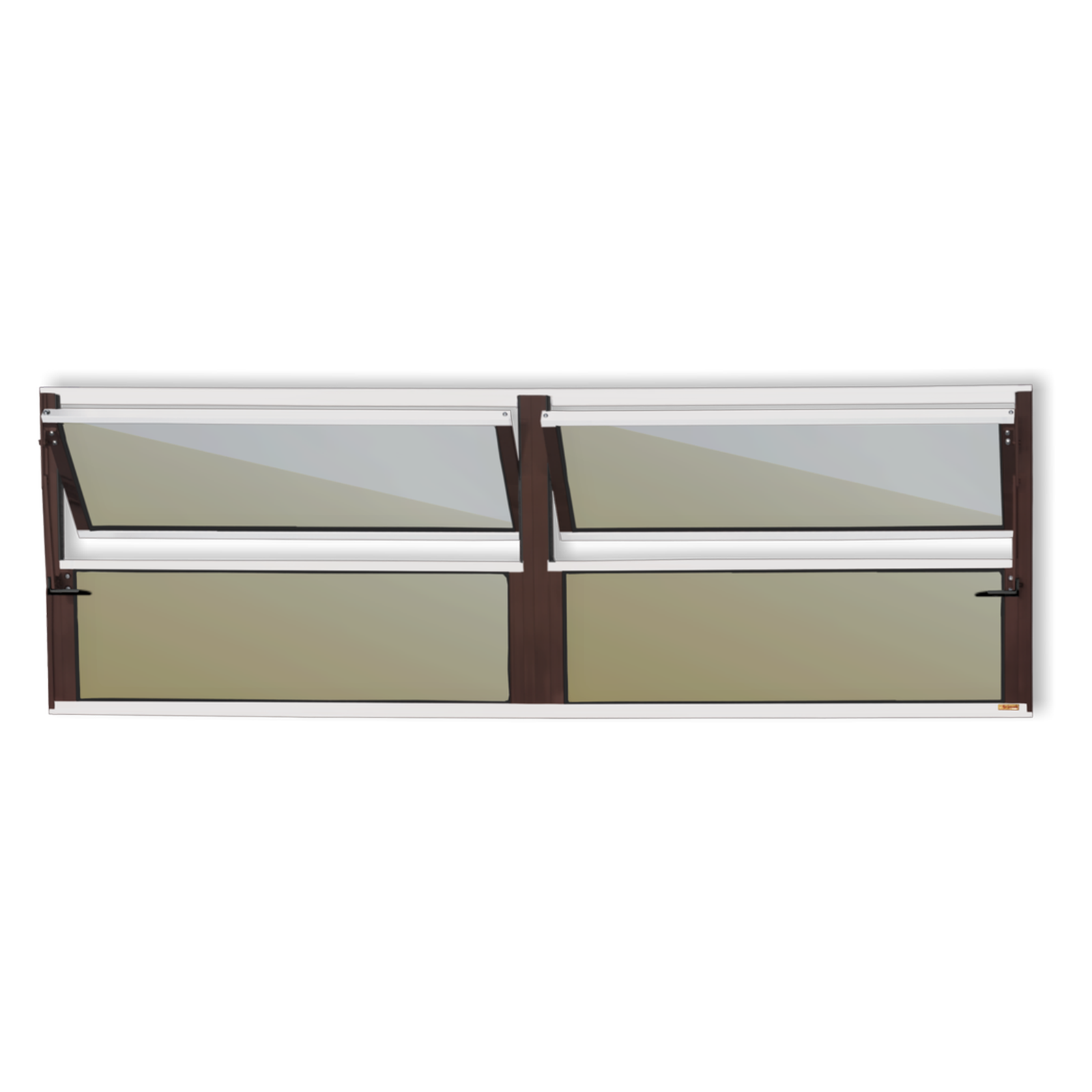 Basculante de Alumínio Plus 2 seções (2F+2M) mix corten