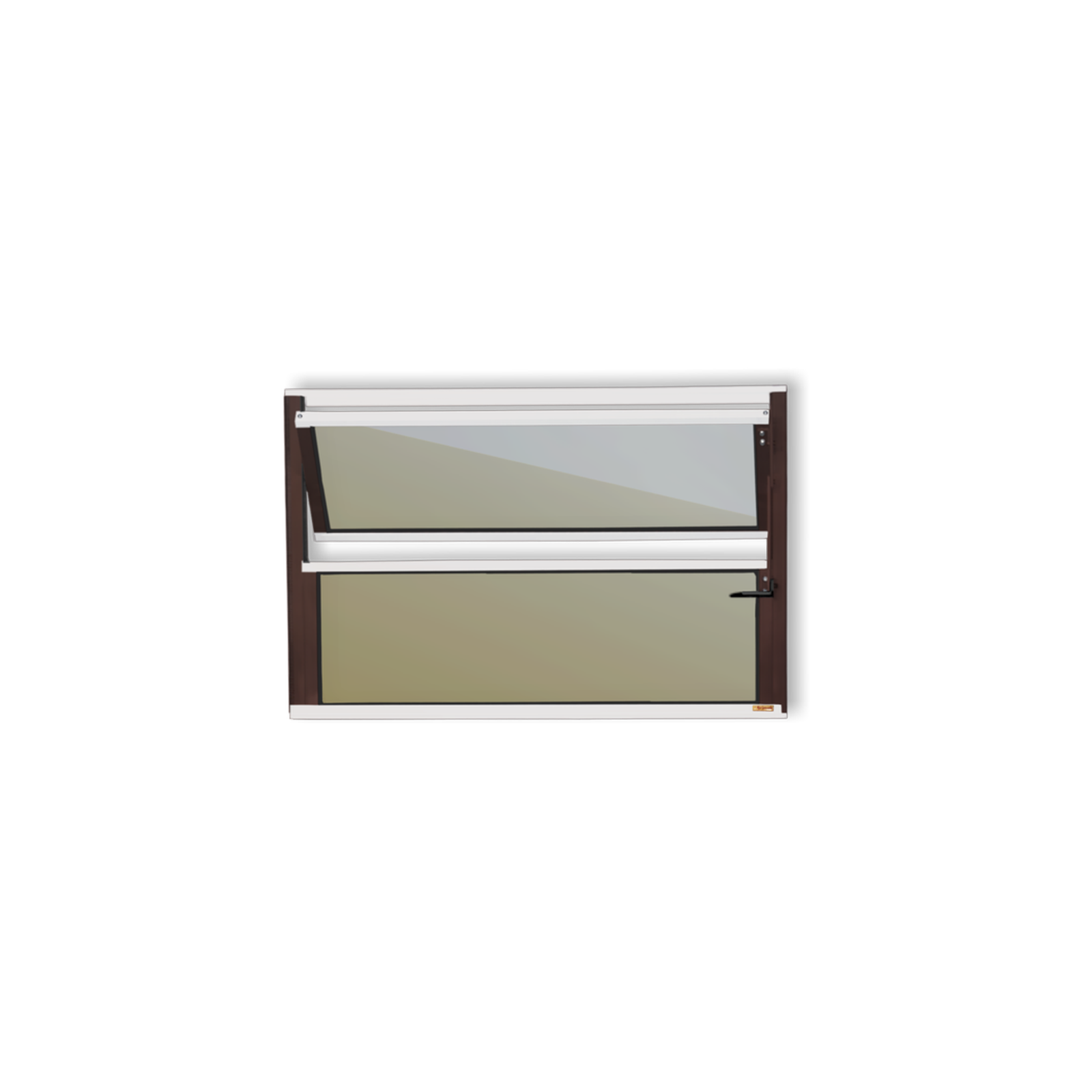 Basculante de Alumínio Plus 1 seção (1F+1M) mix corten