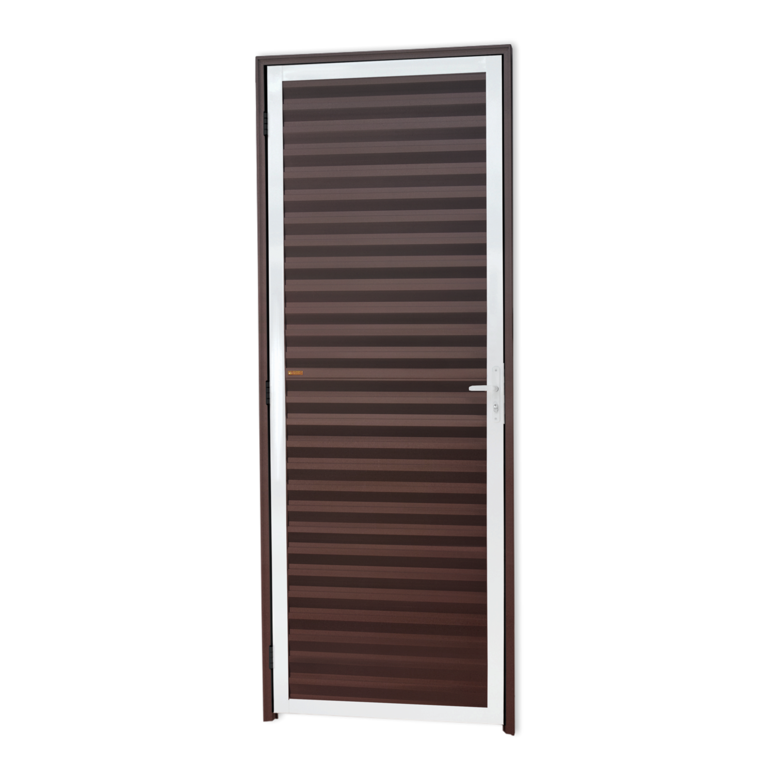 Porta de Alumínio Fechada Linha L-25 mix corten