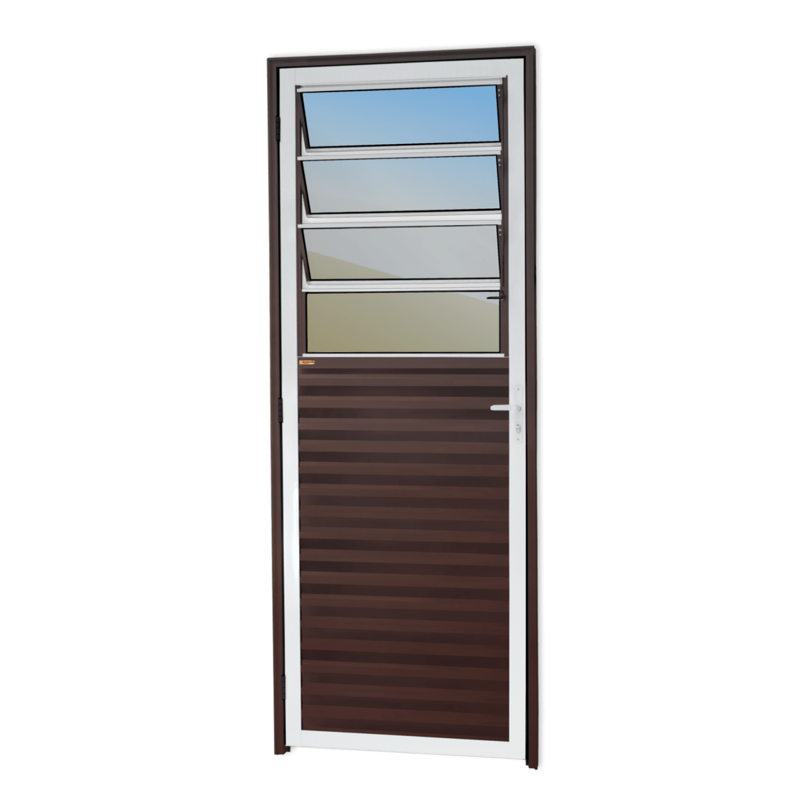 Porta de Alumínio Basculante Linha L-25 mix corten