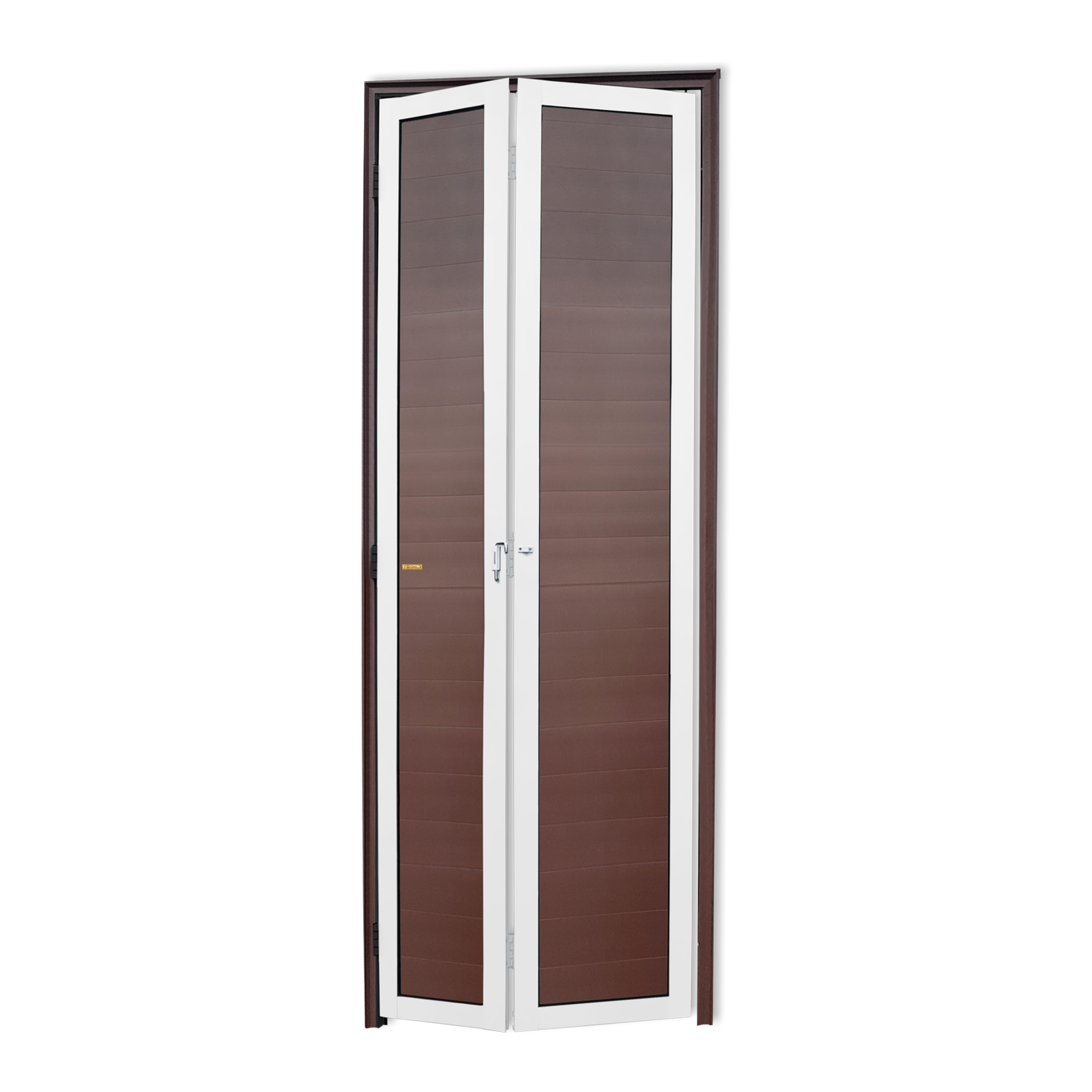 Porta de Alumínio Camarão Lambril Linha L-25 mix corten