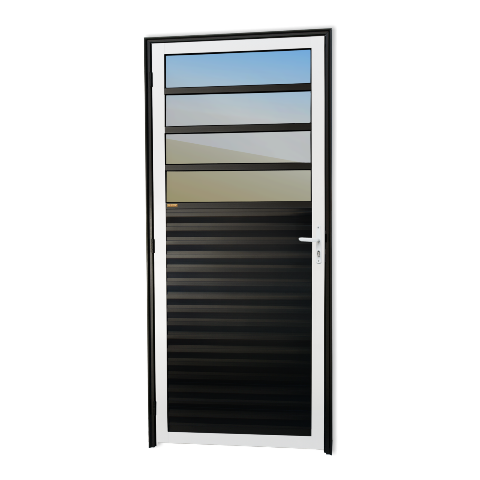 Porta de Alumínio Cozinha Linha Super-25 mix preto