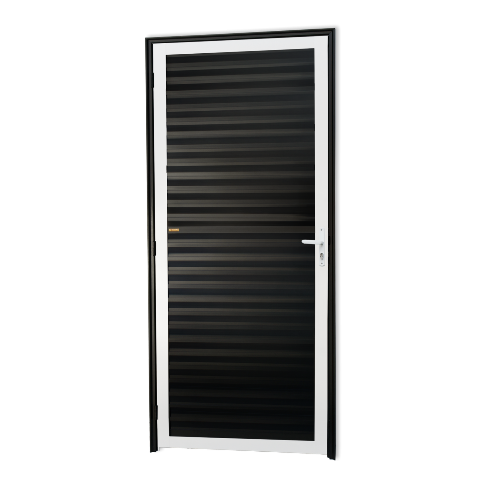 Porta de Alumínio Fechada Linha Super-25 mix preto