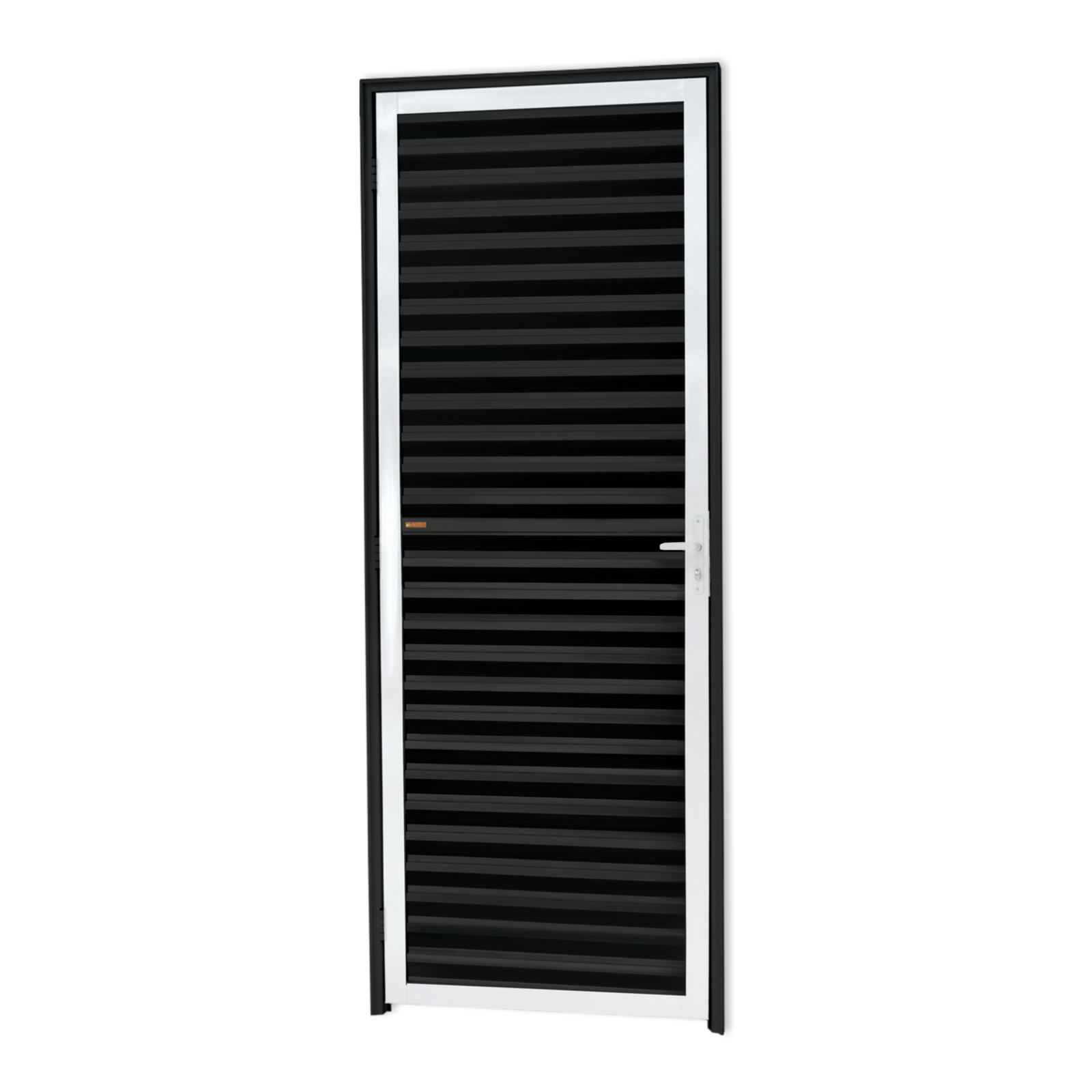 Porta de Alumínio Fechada Linha L-25 mix preto