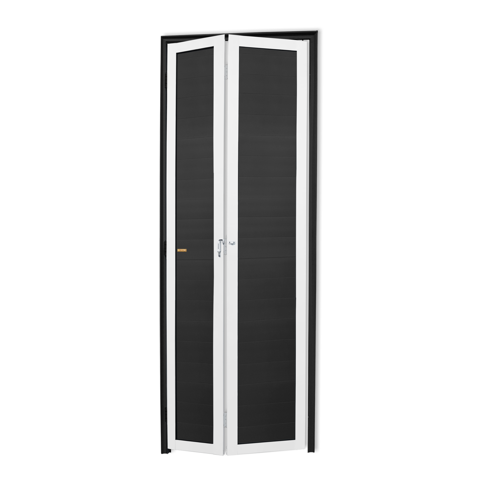 Porta de Alumínio Camarão Lambril Linha L-25 mix preto