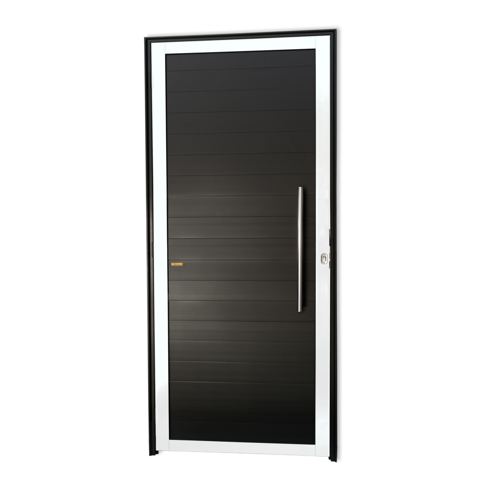 Porta de Alumínio Lambril c/Puxador Linha Super-25 mix preto