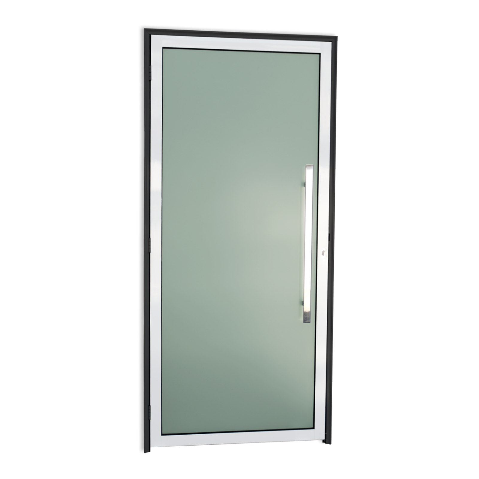 Porta de Alumínio Murano c/Puxador Linha Super-25 mix preto