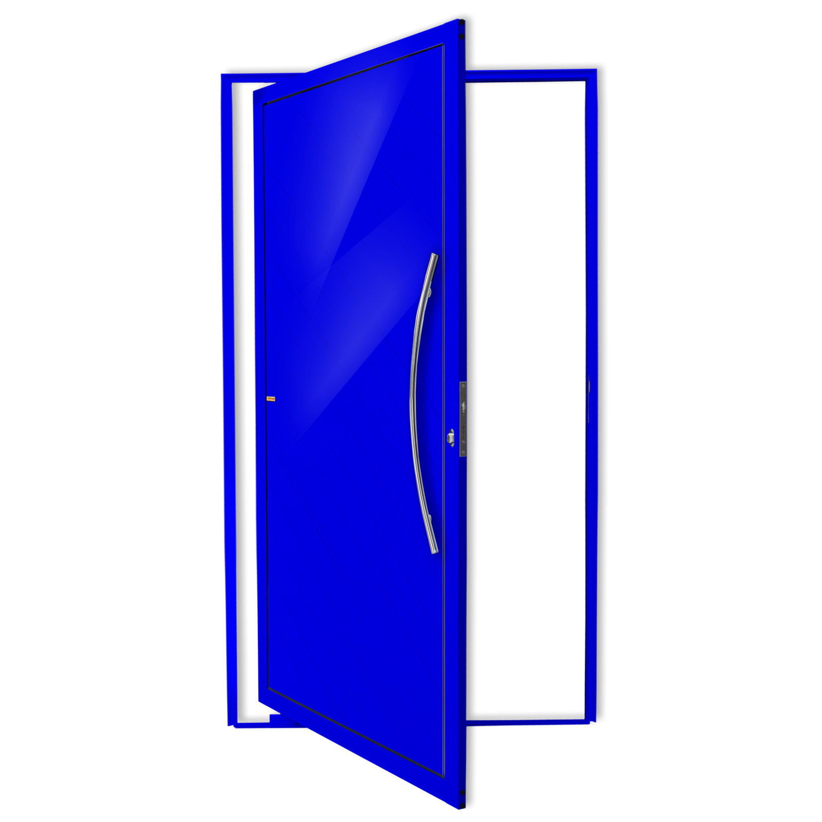 Porta Pivotante de Alumínio Savana c/Puxador Linha Super-25 azul