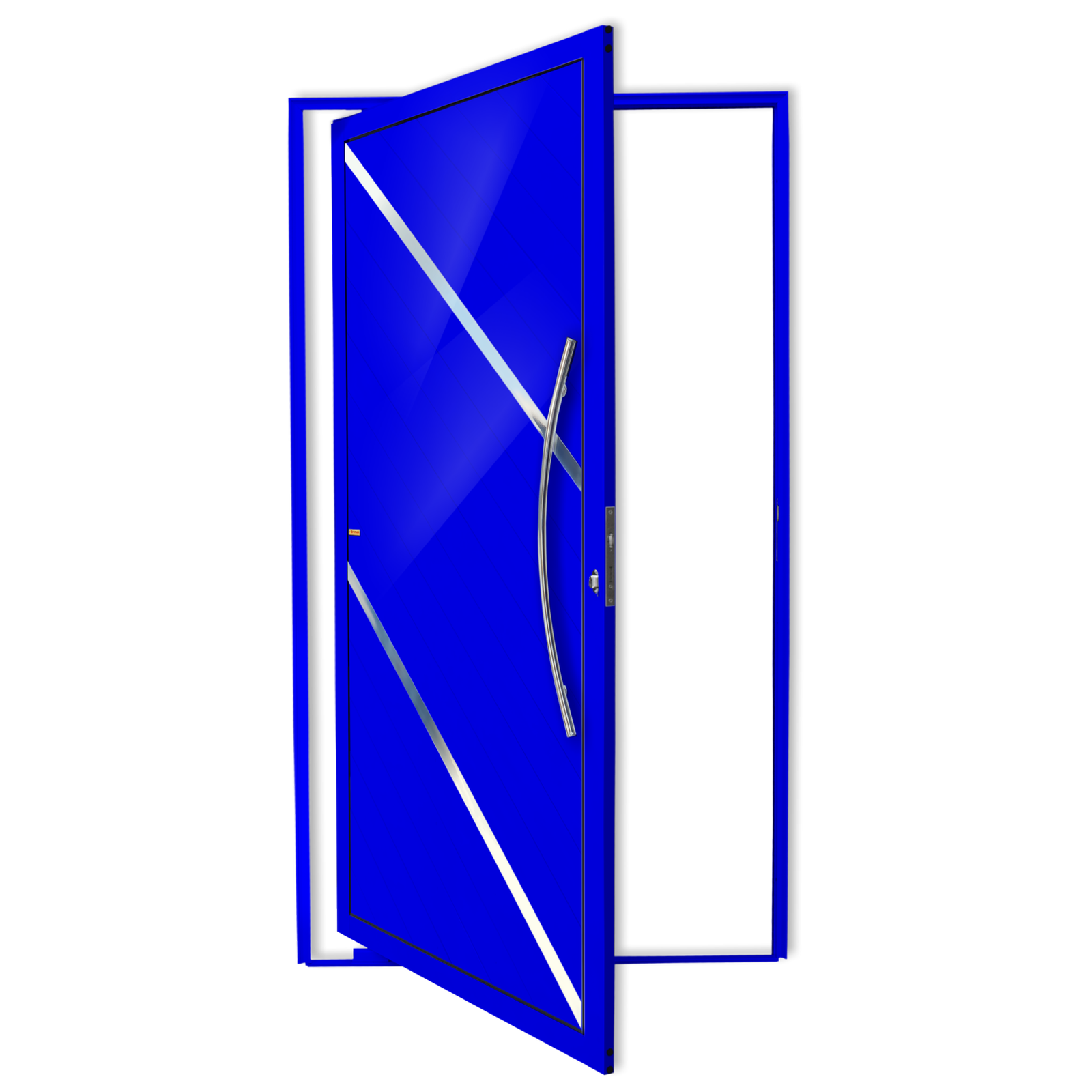 Porta Pivotante de Alumínio Duna c/Puxador Linha Super-25 azul