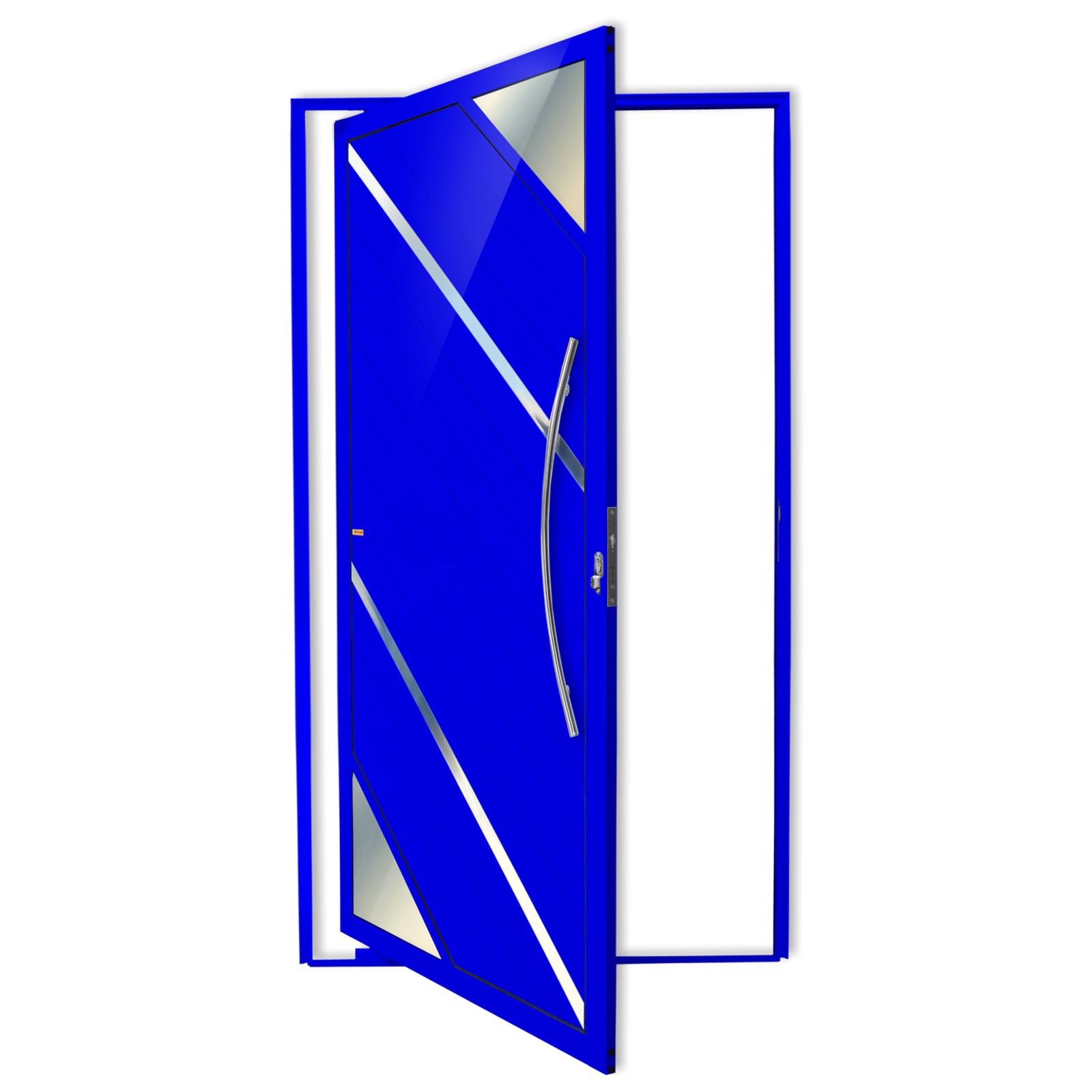 Porta Pivotante de Alumínio Oasis c/Puxador Linha Super-25 azul