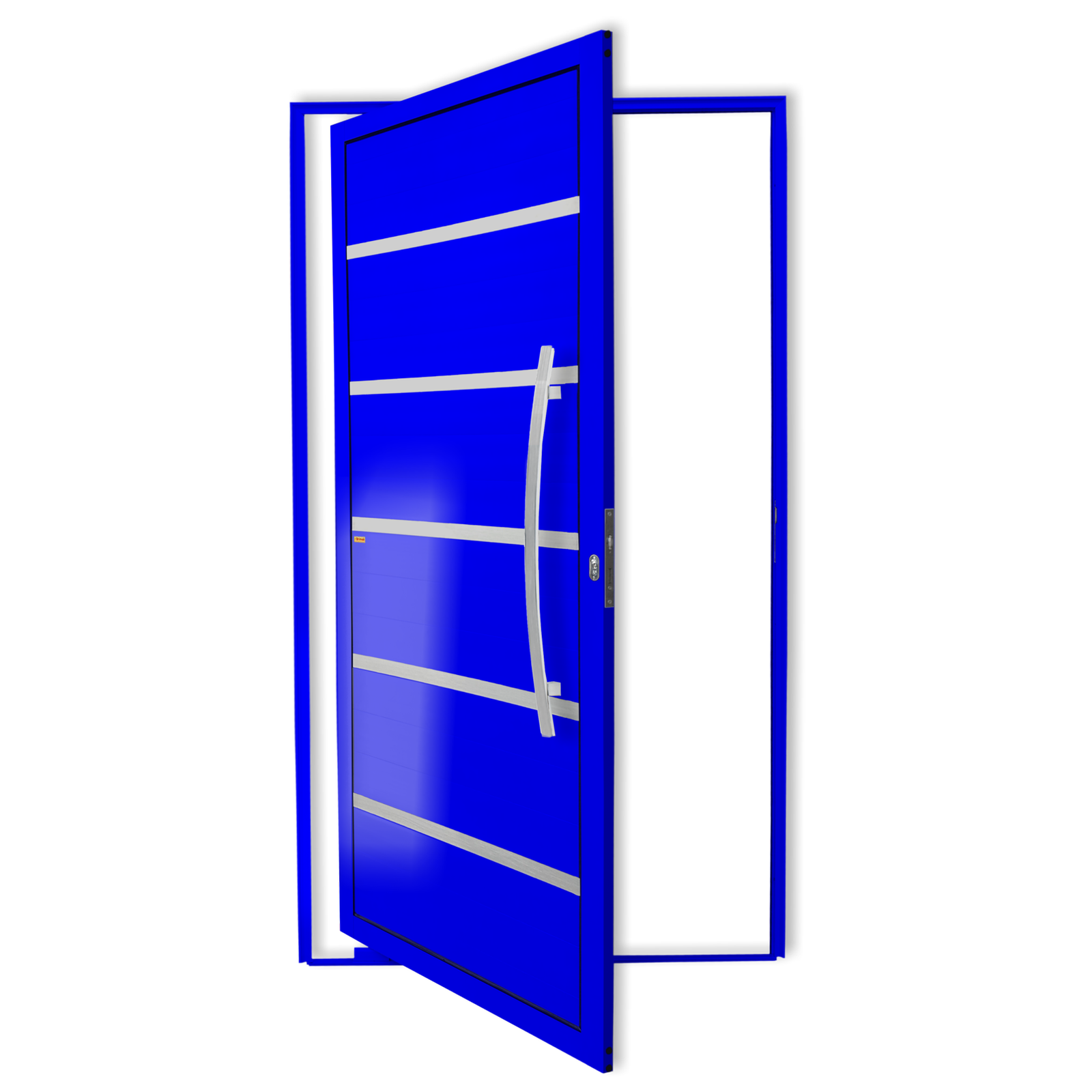 Porta Pivotante de Alumínio Premium c/Puxador Linha Super-25 azul