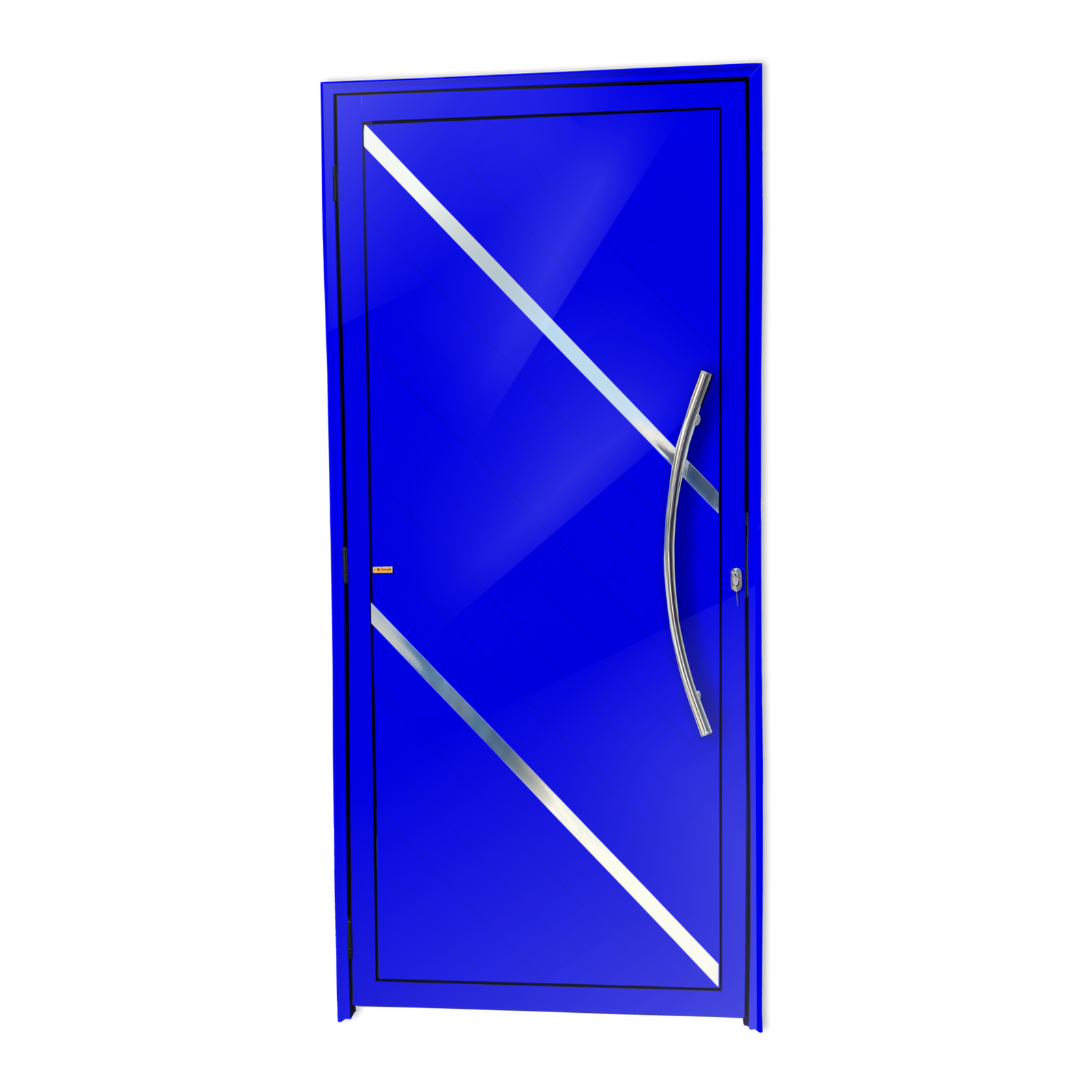 Porta de Alumínio Duna c/Puxador Linha Super-25 azul